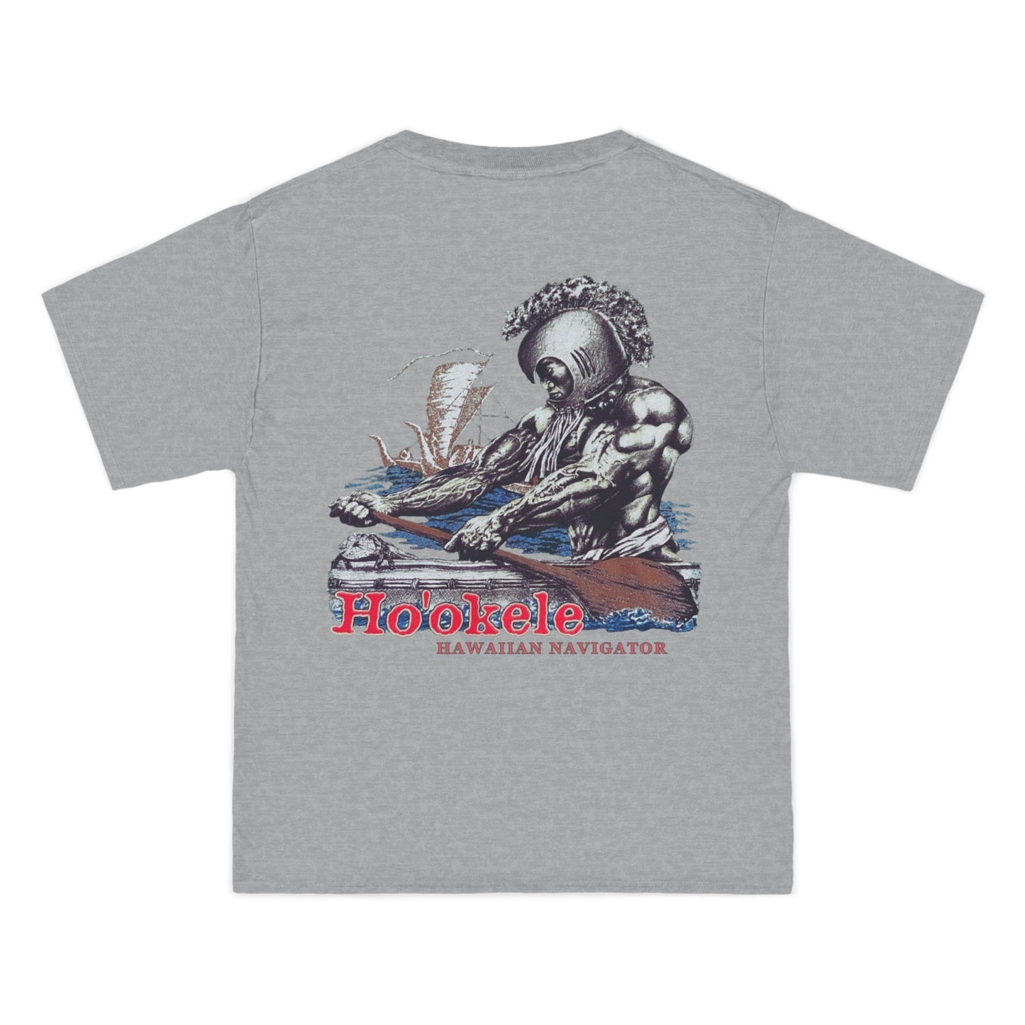 Hawaiian Strength Ho'okele Hawaiian Navigator Vintage Design 90s New Print Beefy-T® Short-Sleeve T-Shirt