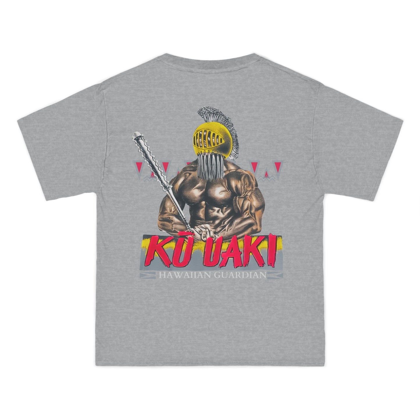 Hawaiian Strength Hawaiian Guardian Ku Uaki Vintage Design 90s New Print Beefy-T® Short-Sleeve T-Shirt