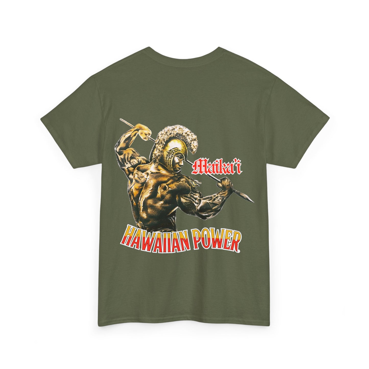 Hawaiian Strength Maika'i Hawaiian Power Vintage Design 90s New Print Unisex Heavy Cotton Tee