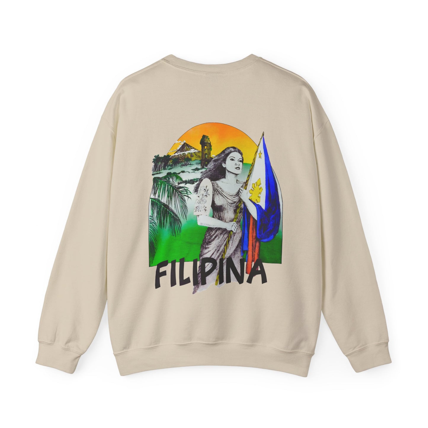 Filipino Strength Filipina Vintage Design 90s New Print Unisex Heavy Blend™ Crewneck Sweatshirt
