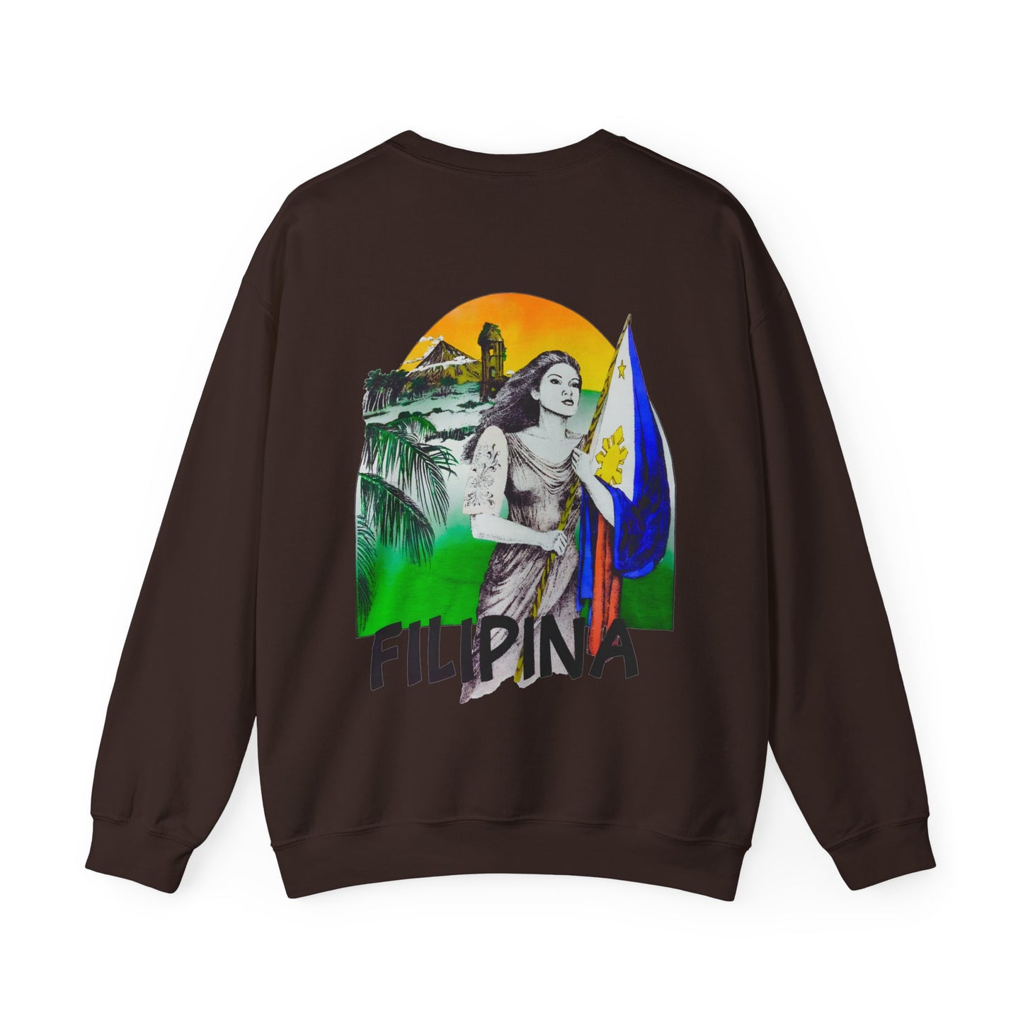 Filipino Strength Filipina Vintage Design 90s New Print Unisex Heavy Blend™ Crewneck Sweatshirt