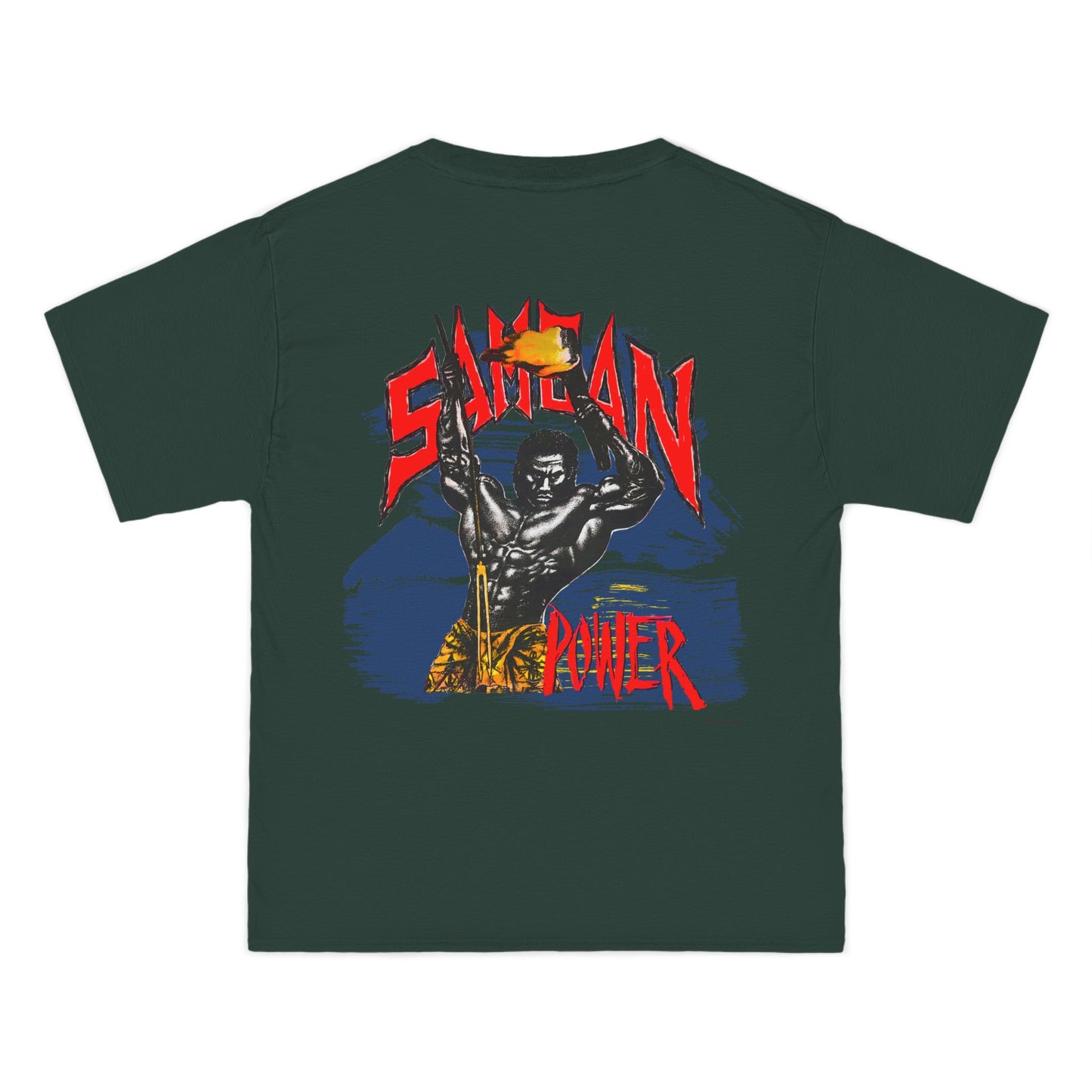 Samoan Strength Samoan Power Vintage Design 90s New Print Beefy-T® Short-Sleeve T-Shirt
