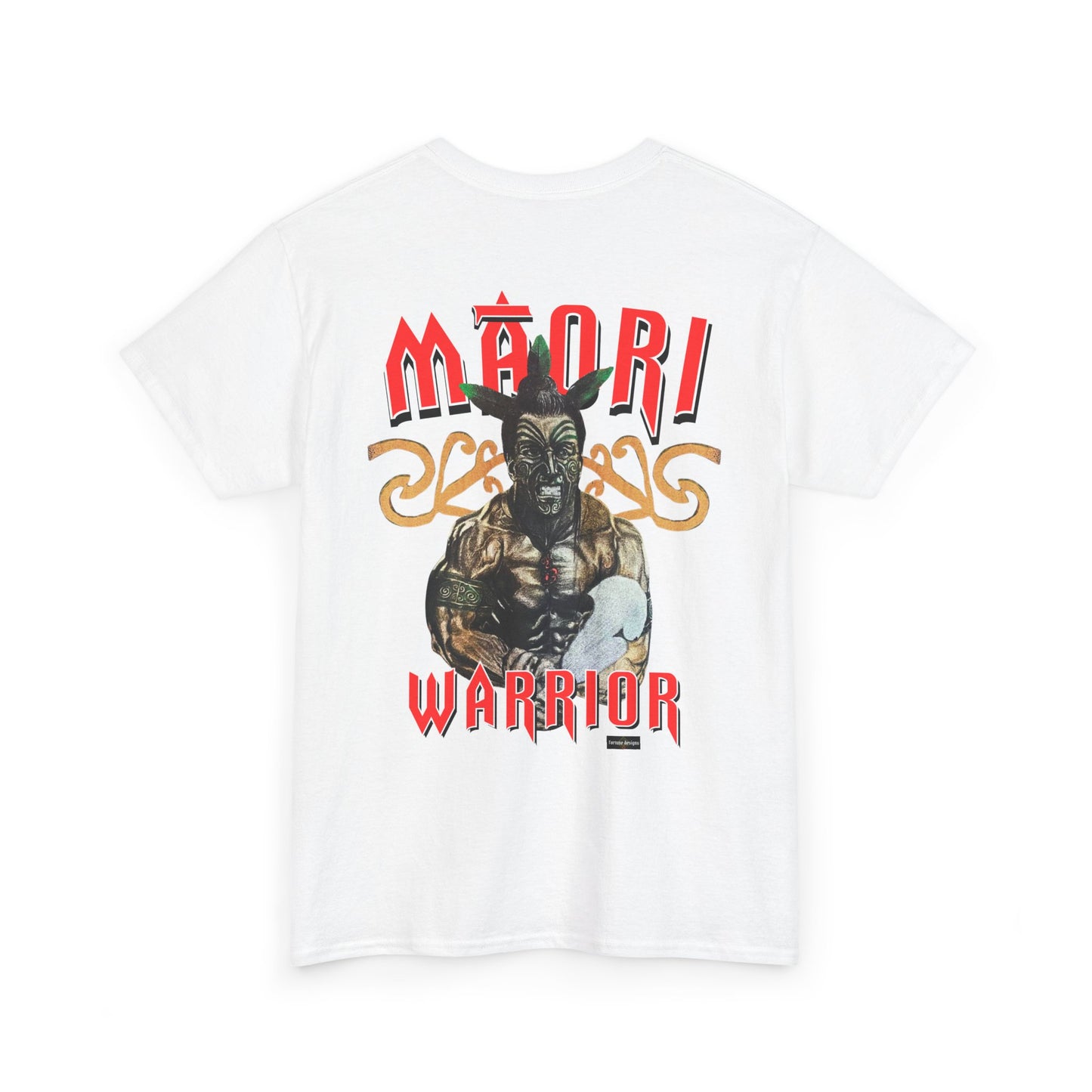 Local Strength Maori Warrior Vintage Design 90s New Print Unisex Heavy Cotton Tee
