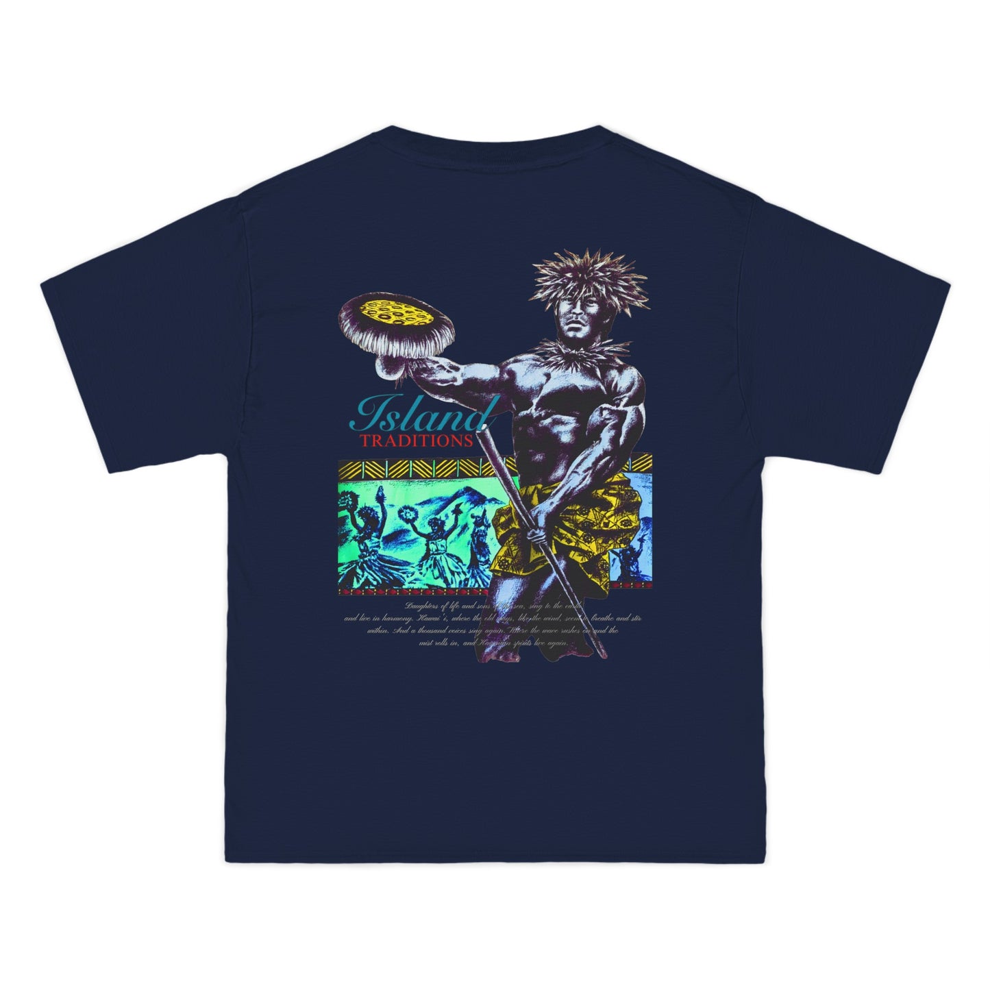 Hawaiian Strength Island Traditions Vintage Design 90s New Print Beefy-T® Short-Sleeve T-Shirt