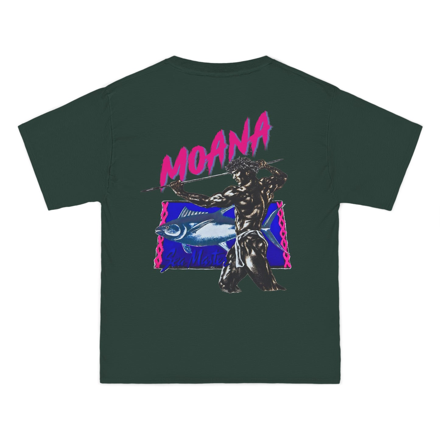 Hawaiian Strength Moana Sea Master Vintage Design 90s New Print Beefy-T® Short-Sleeve T-Shirt