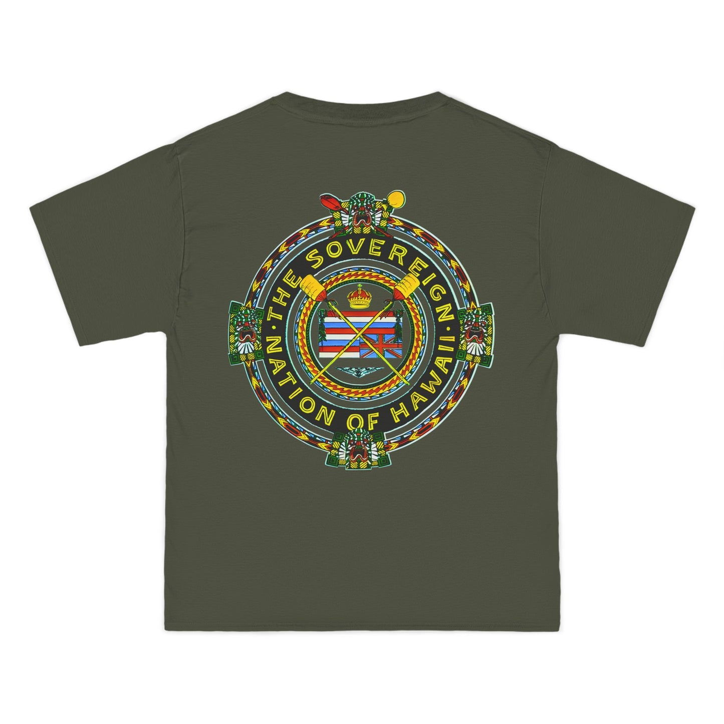 Hawaiian Strength The Sovereign Nation of Hawaii Vintage Design 90s New Print Beefy-T® Short-Sleeve T-Shirt