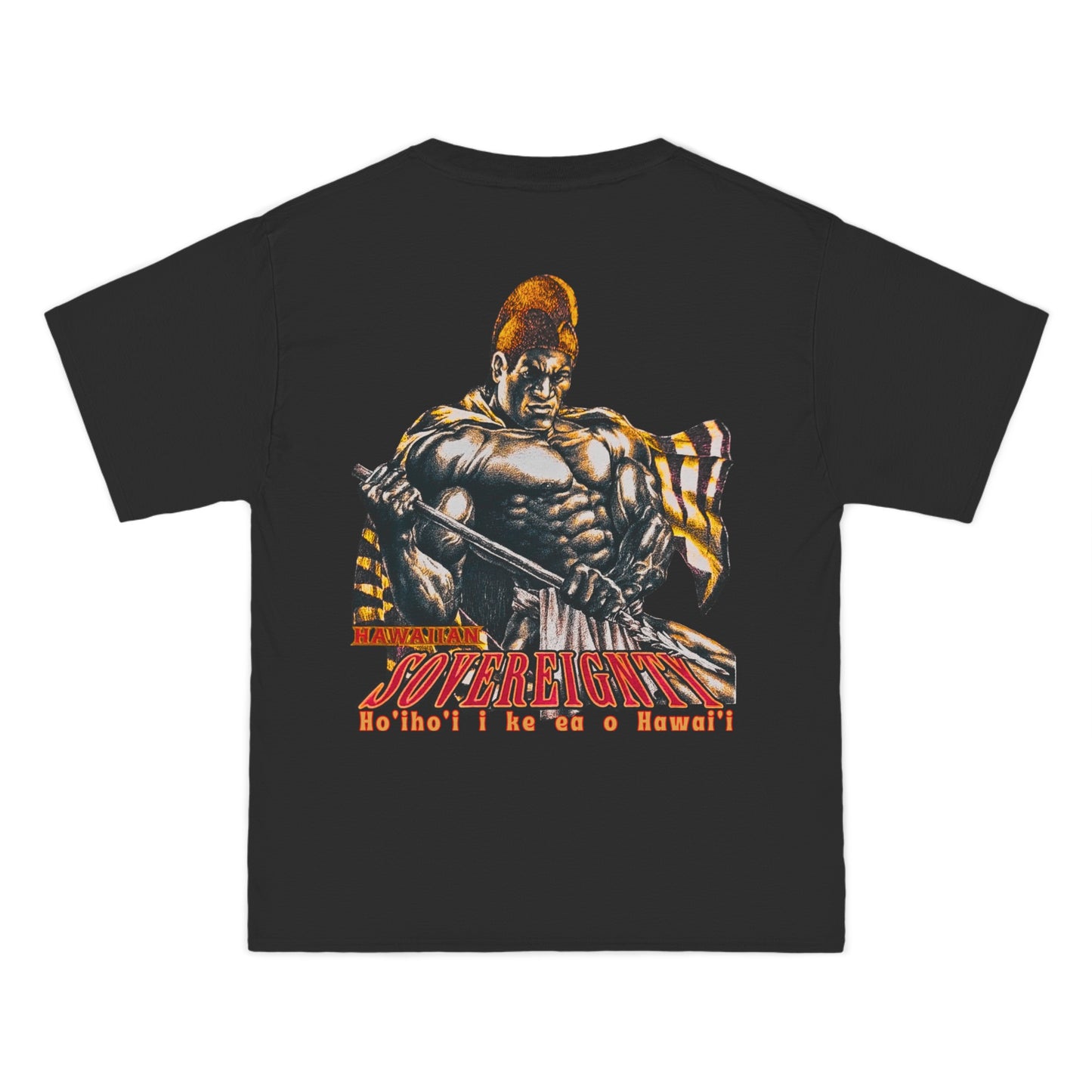 Hawaiian Strength Hawaiian Sovereignty Ho'iho'i i ke ea o Hawai'i Vintage Design 90s New Print Beefy-T® Short-Sleeve T-Shirt