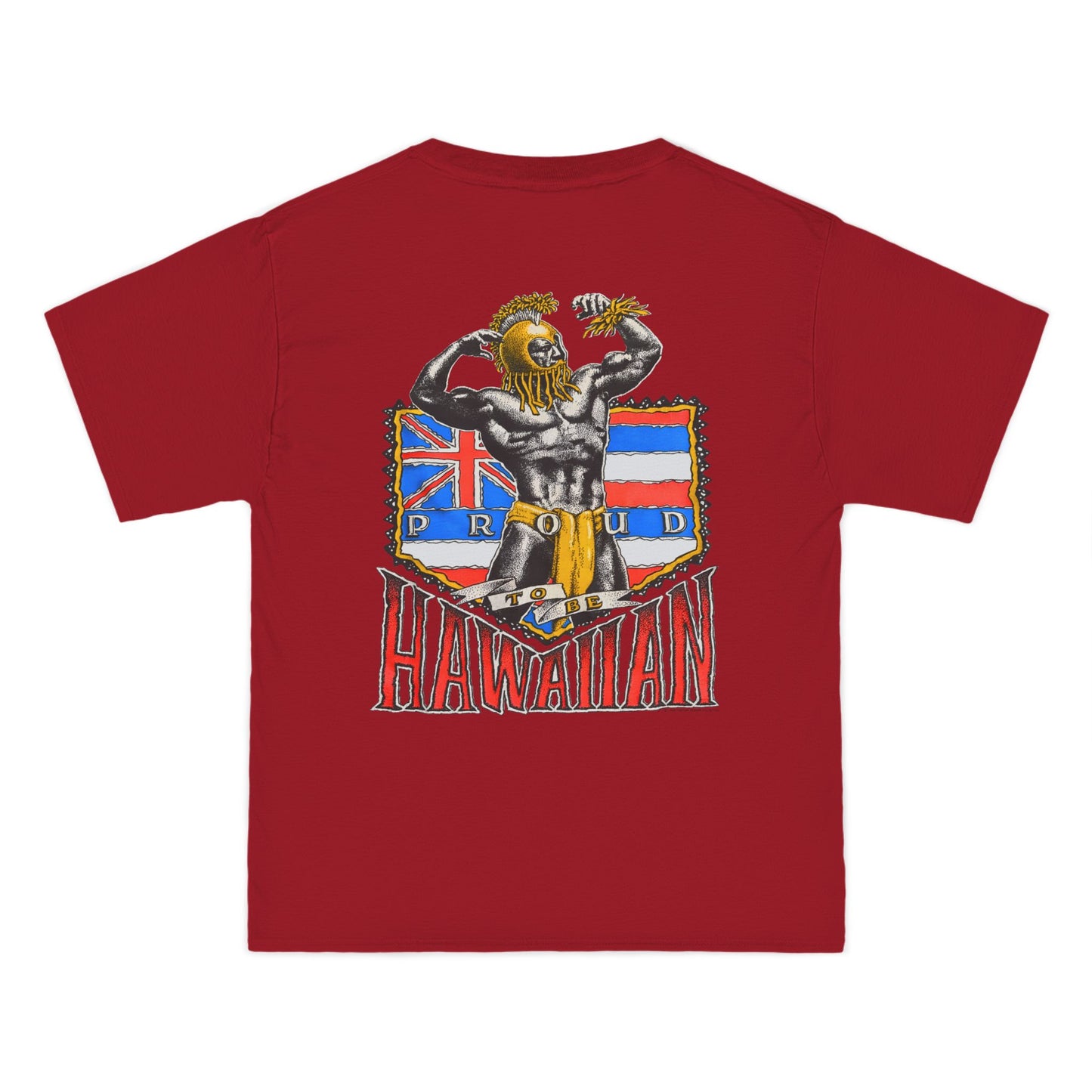 Hawaiian Strength Proud To Be Hawaiian Vintage Design 90s New Print Beefy-T® Short-Sleeve T-Shirt