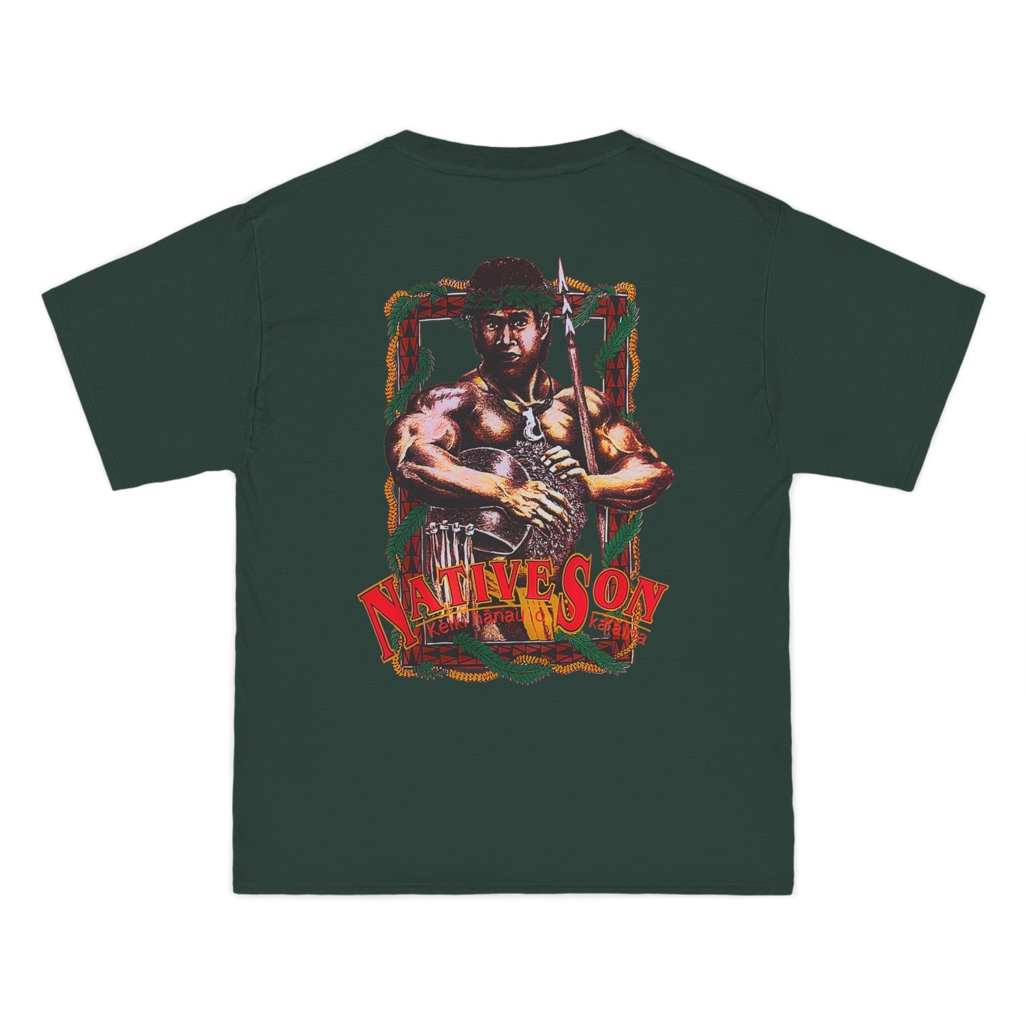 Hawaiian Strength Native Son Keiki Hanau o Ka'aina Vintage Design 90s New Print Beefy-T® Short-Sleeve T-Shirt