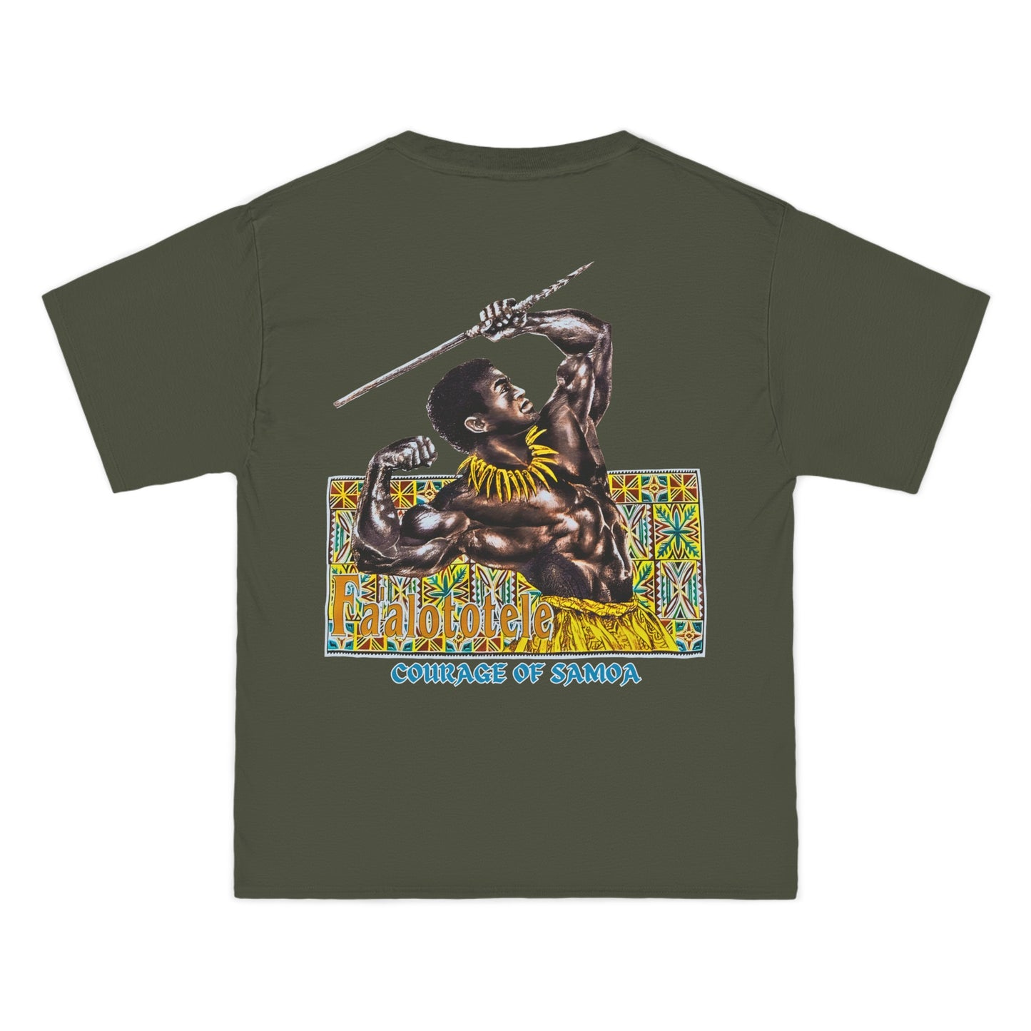 Samoan Strength Faalototele Courage of Samoa Vintage Design 90s New Print Beefy-T® Short-Sleeve T-Shirt