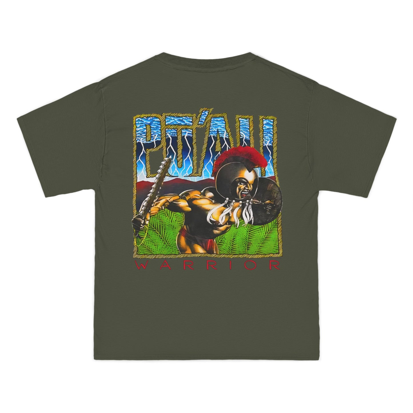 Hawaiian Strength Pu'ali Warrior Vintage Design 90s New Print Beefy-T® Short-Sleeve T-Shirt