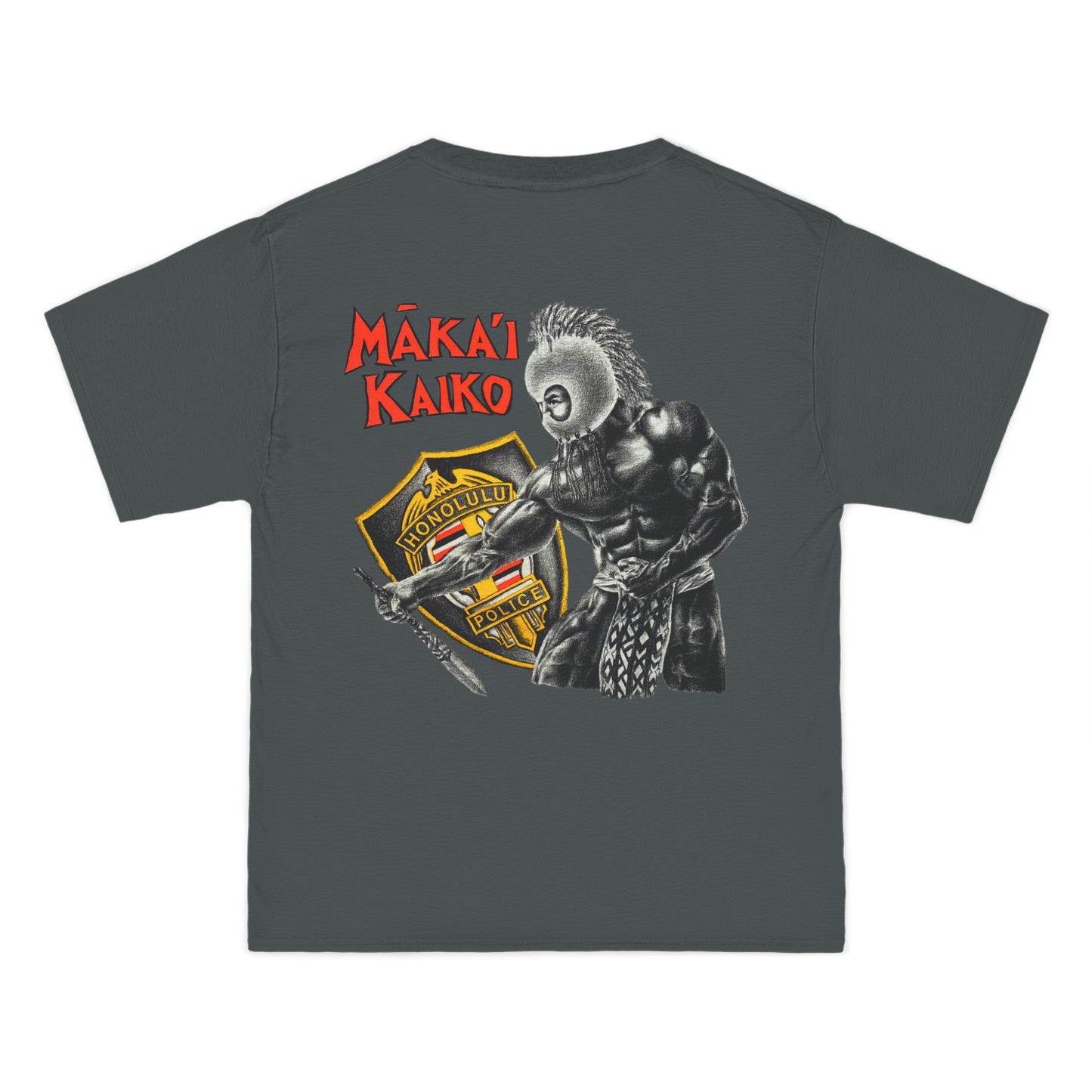 Hawaiian Strength Makai Kaiko Honolulu Police Vintage Design 90s New Print Beefy-T® Short-Sleeve T-Shirt