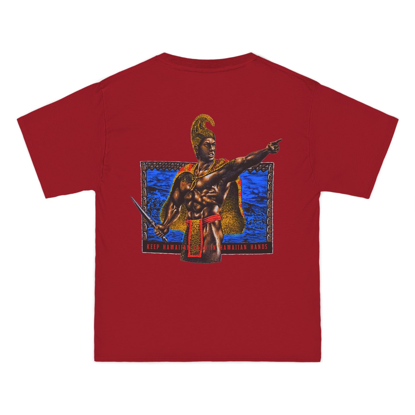 Hawaiian Strength Keep Hawaiian Land In Hawaiian Hands Vintage Design 90s New Print Beefy-T® Short-Sleeve T-Shirt