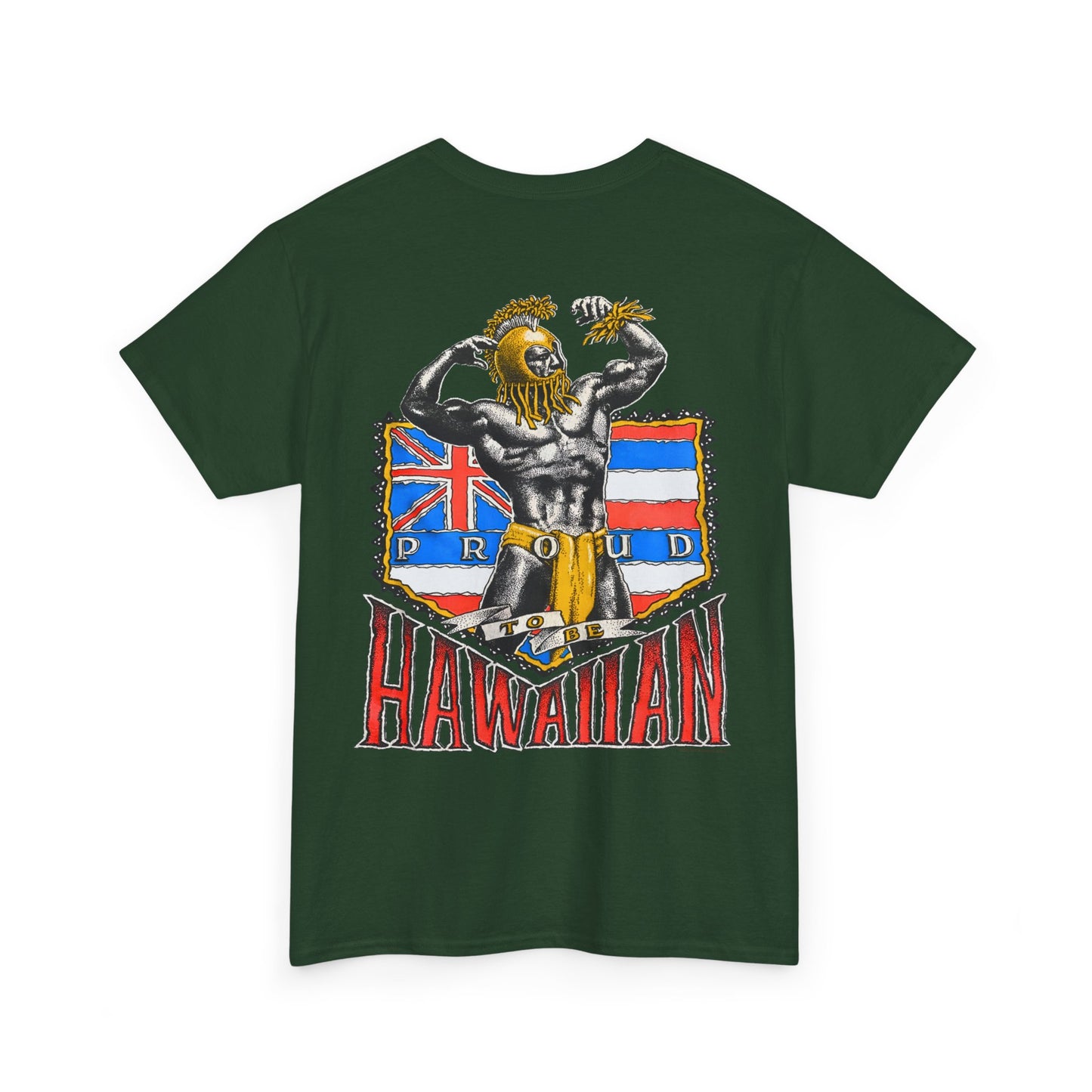 Hawaiian Strength Proud To Be Hawaiian Vintage Design 90s New Print Unisex Heavy Cotton Tee
