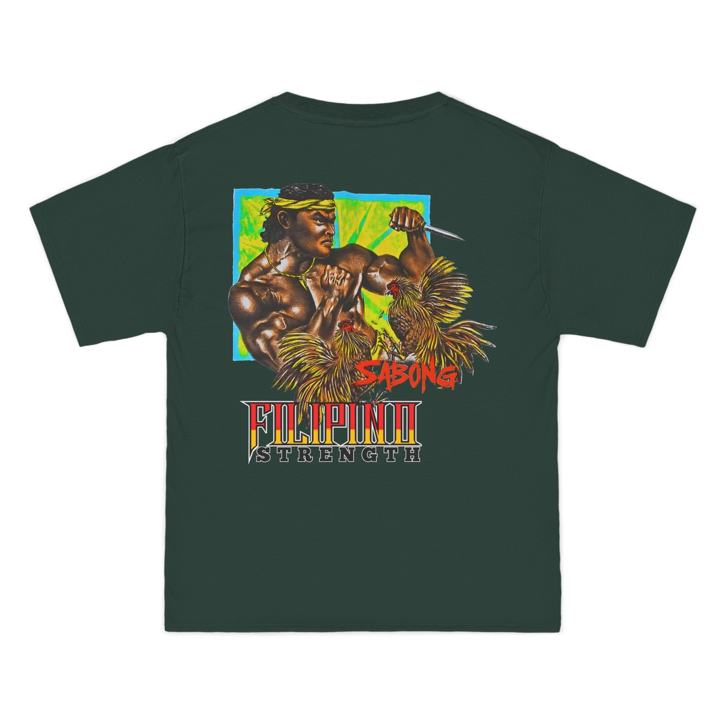 Filipino Strength Sabong Vintage Design 90s New Print Beefy-T® Short-Sleeve T-Shirt