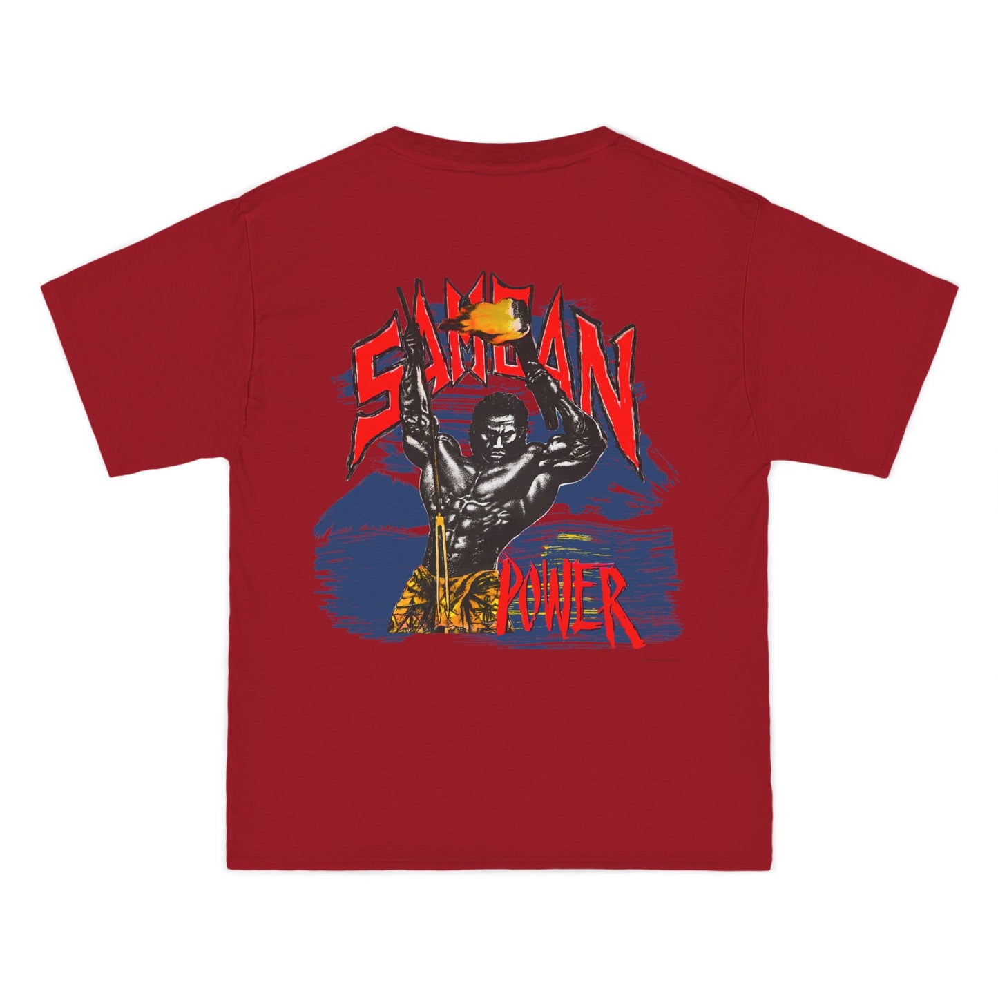 Samoan Strength Samoan Power Vintage Design 90s New Print Beefy-T® Short-Sleeve T-Shirt