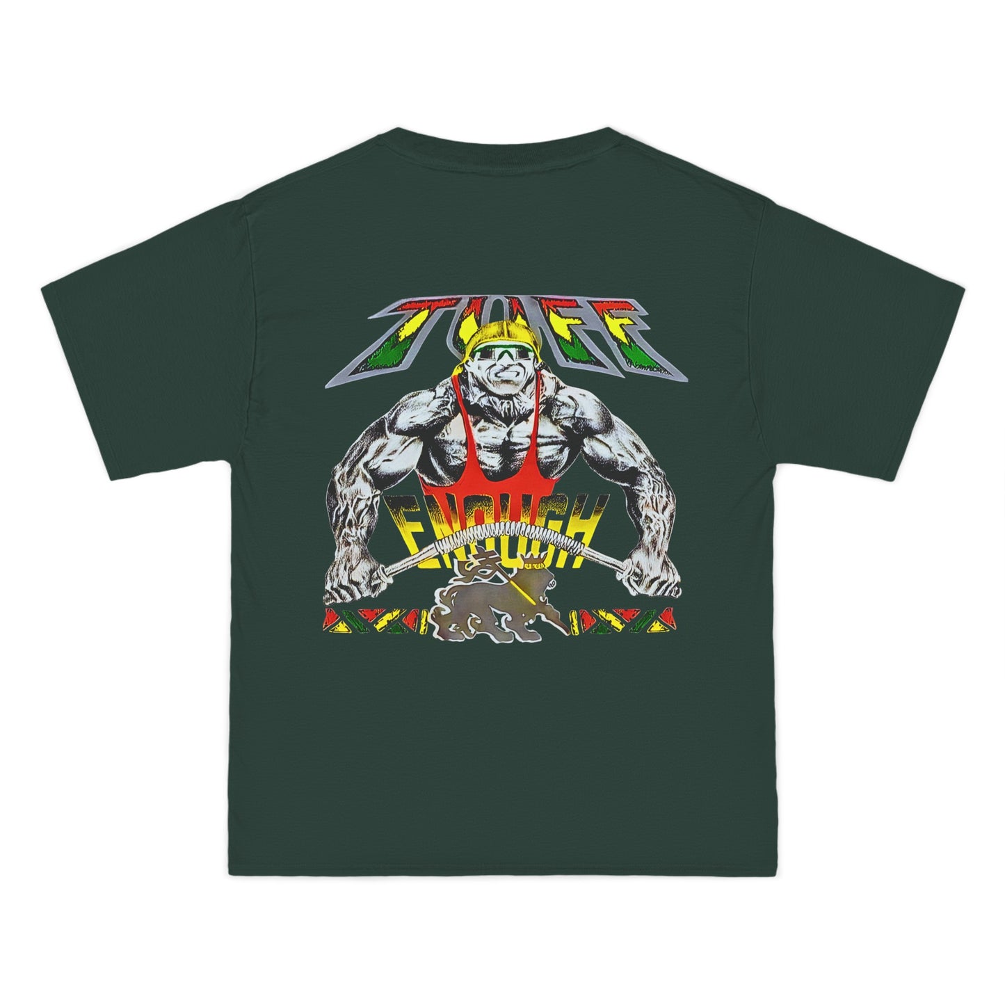 Jawaiian Strength Tuff Enough Vintage Design 90s New Print Beefy-T® Short-Sleeve T-Shirt