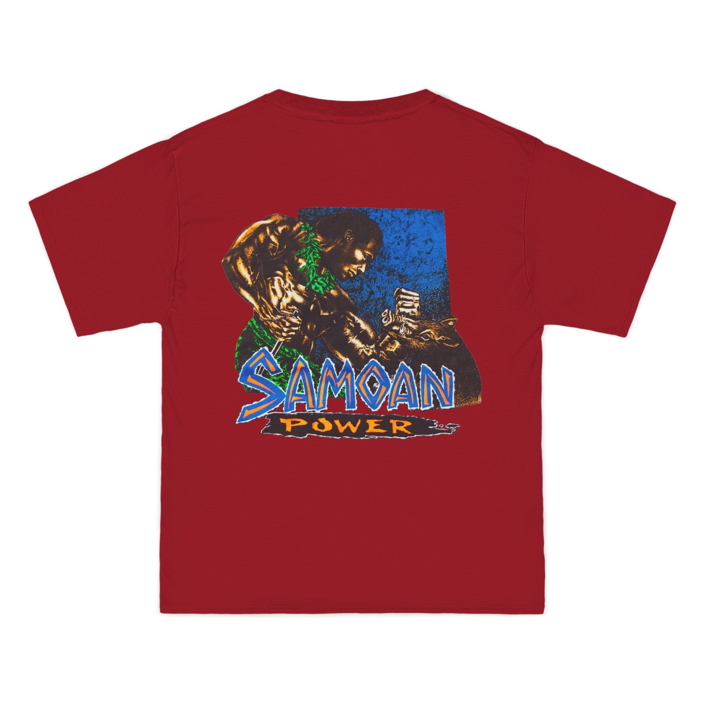 Samoan Strength Samoan Power Vintage Design 90s New Print Beefy-T® Short-Sleeve T-Shirt