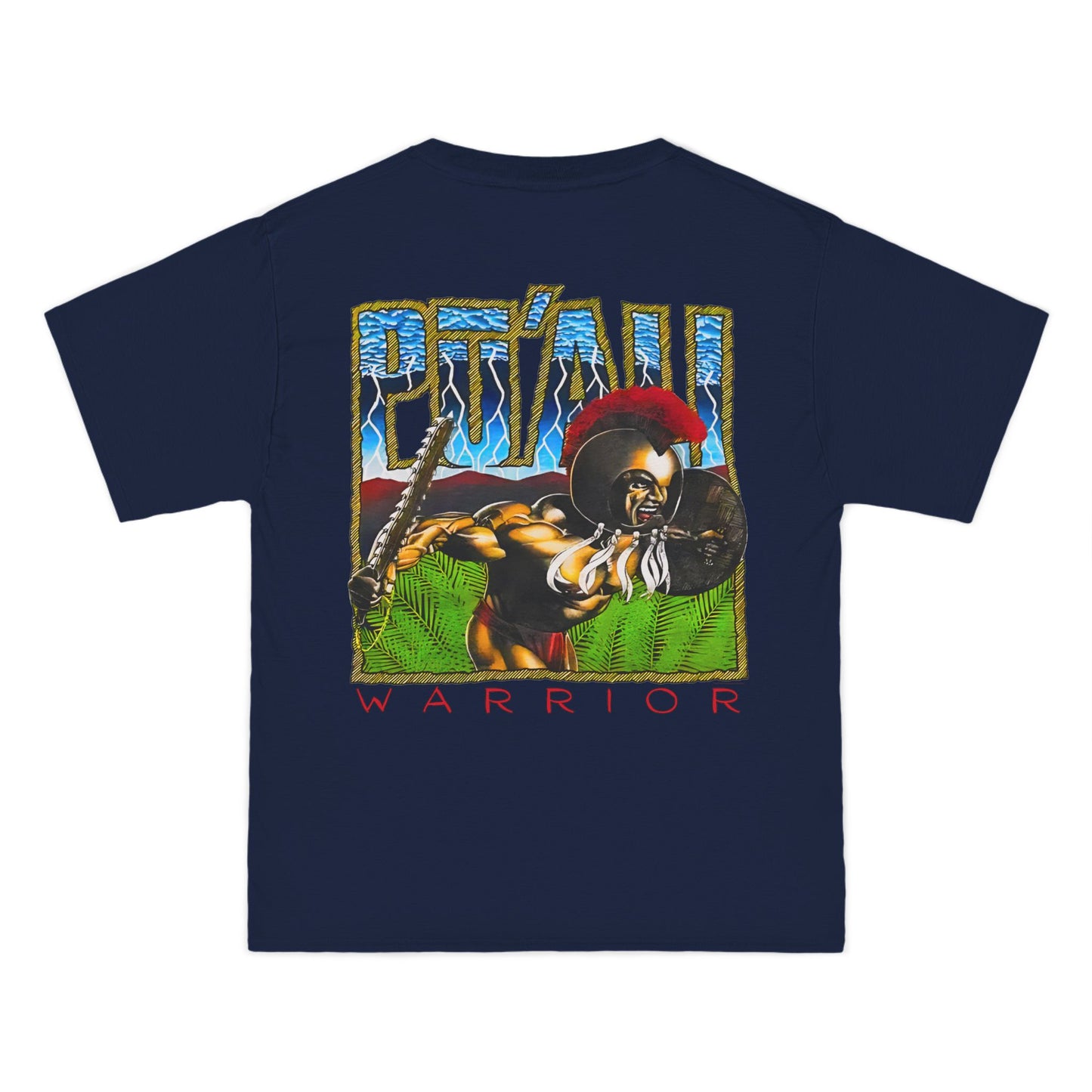 Hawaiian Strength Pu'ali Warrior Vintage Design 90s New Print Beefy-T® Short-Sleeve T-Shirt
