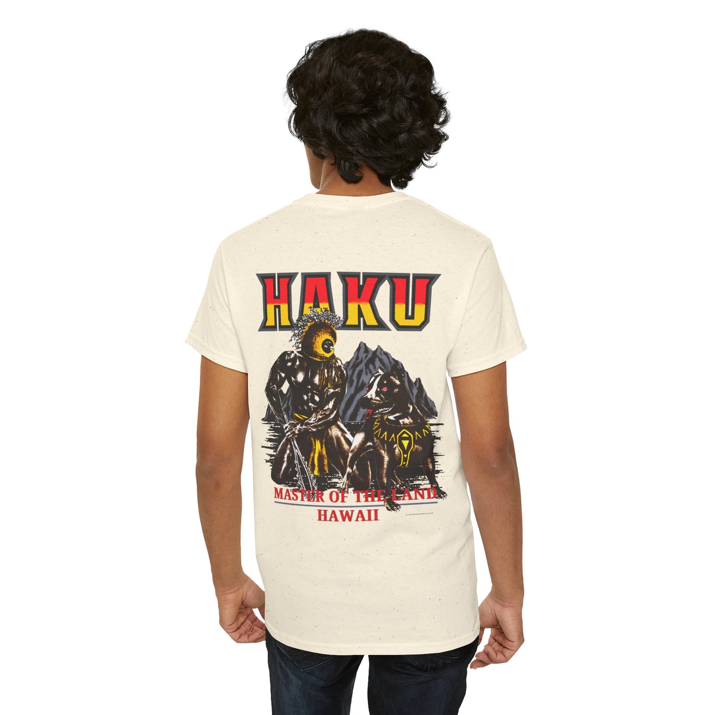 Hawaiian Strength Haku Master of the Land Hawaii Vintage Design 90s New Print Unisex Heavy Cotton Tee