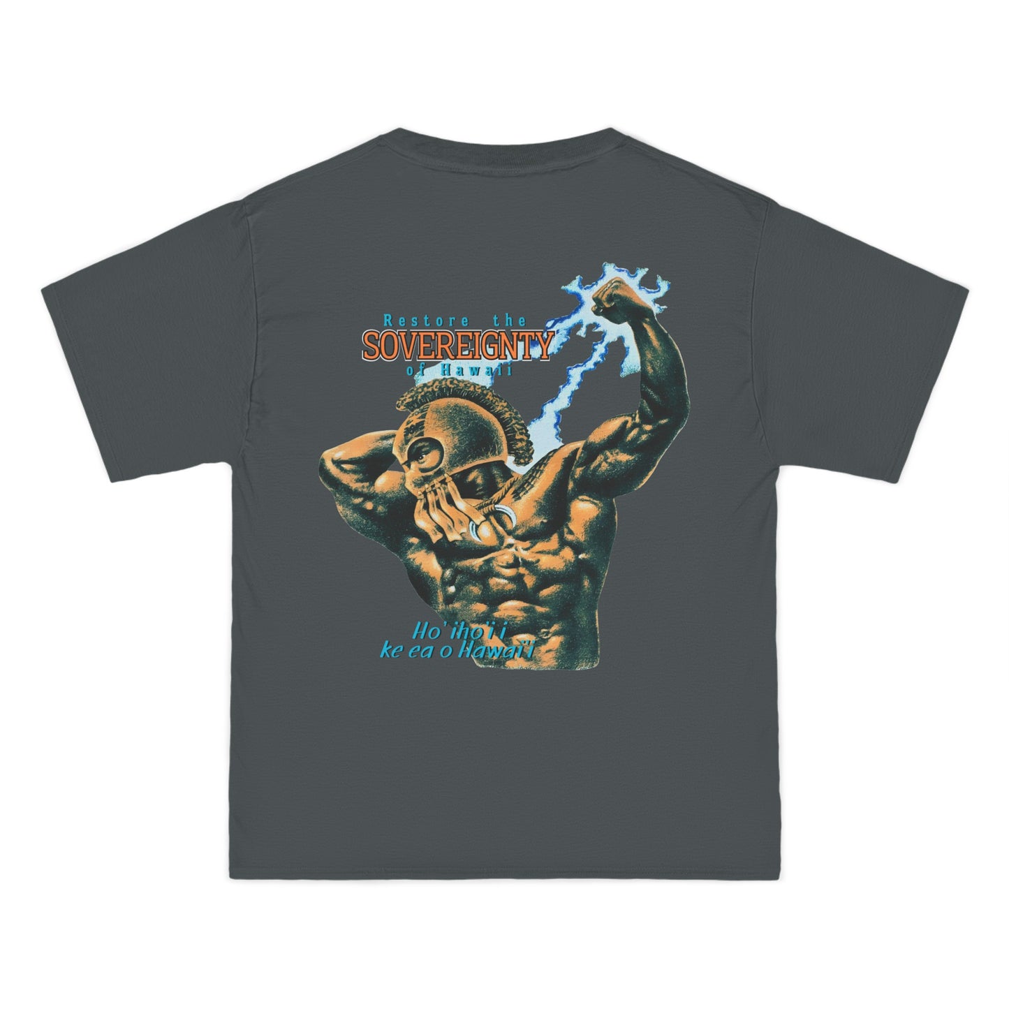 Hawaiian Strength Restore The Sovereignty of Hawaii Ho'iho'i i Ke Ea o Hawai'i Vintage Design 90s New Print Beefy-T® Short-Sleeve T-Shirt