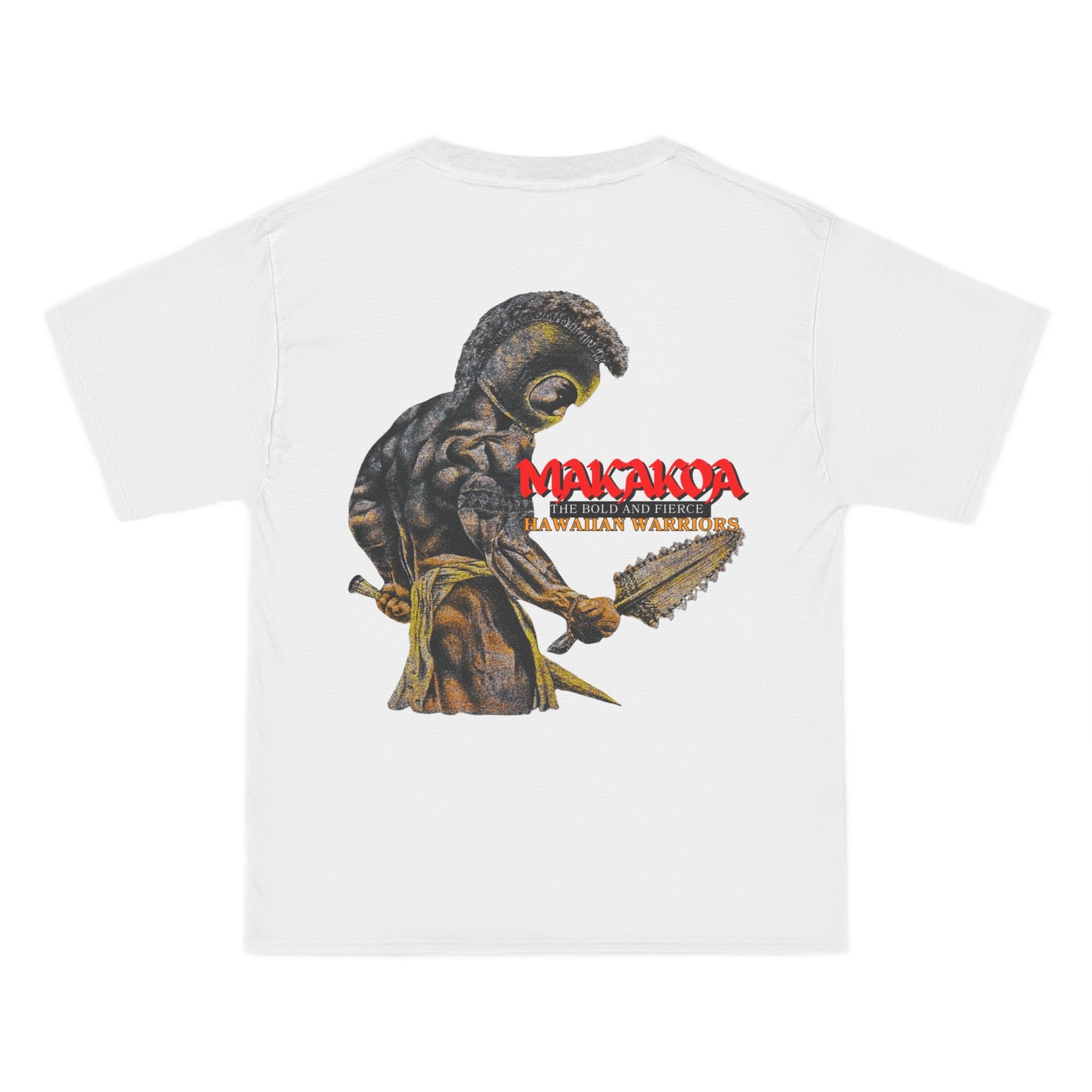 Hawaiian Strength Makakoa The Bold and Fierce Hawaiian Warriors Vintage Design 90s New Print Beefy-T® Short-Sleeve T-Shirt