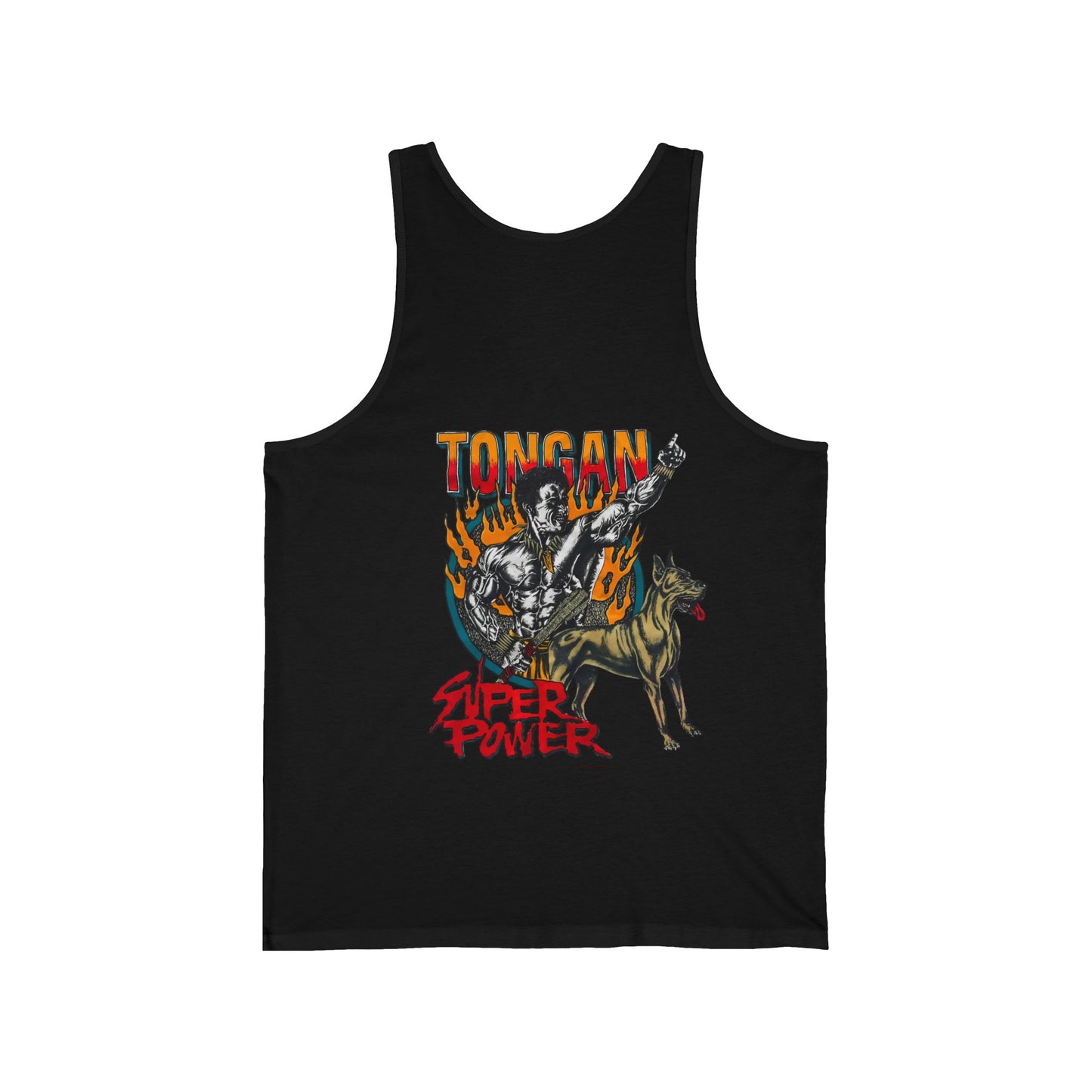 Local Strength Tongan Super Power Vintage 90s Design New Print Unisex Jersey Tank