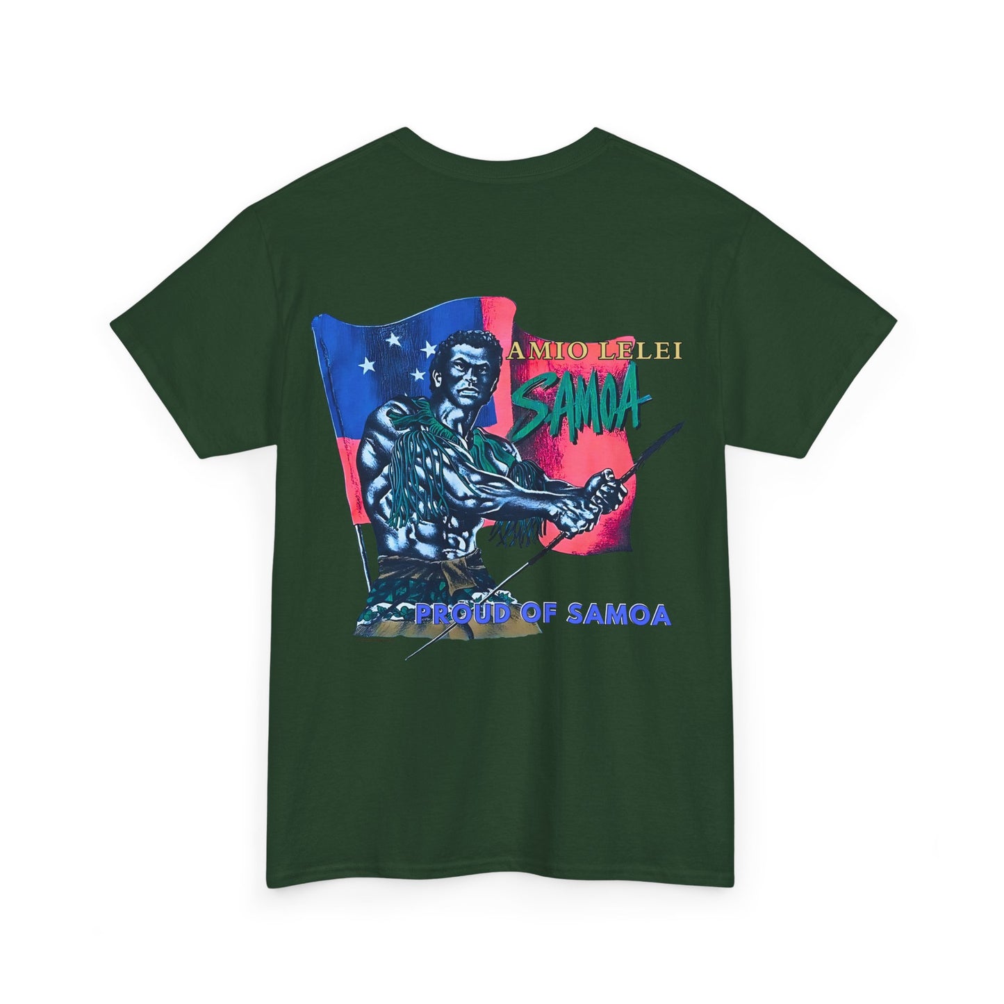 Samoan Strength Proud of Samoa Amio Lelei Vintage Design 90s New Print Unisex Heavy Cotton Tee