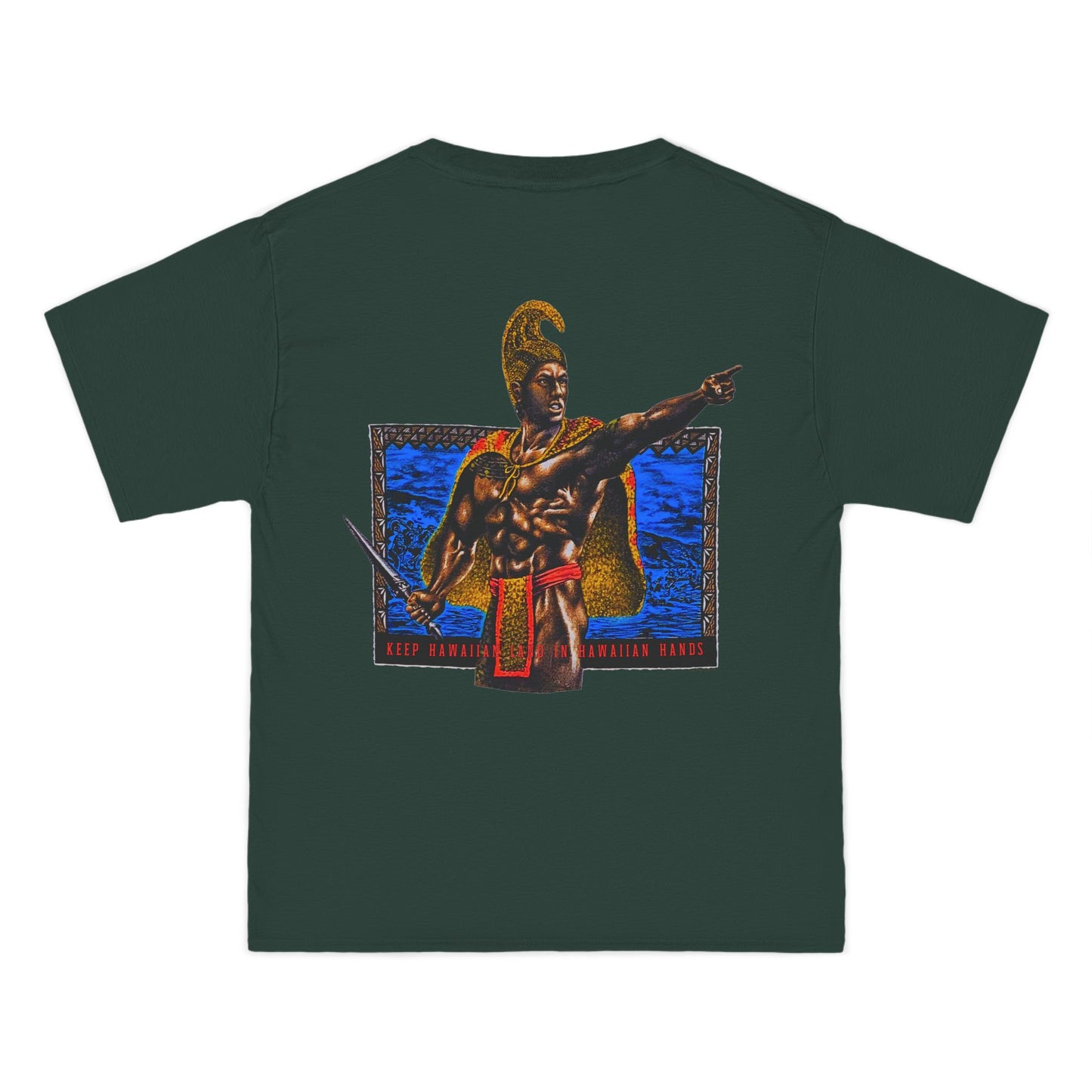 Hawaiian Strength Keep Hawaiian Land In Hawaiian Hands Vintage Design 90s New Print Beefy-T® Short-Sleeve T-Shirt