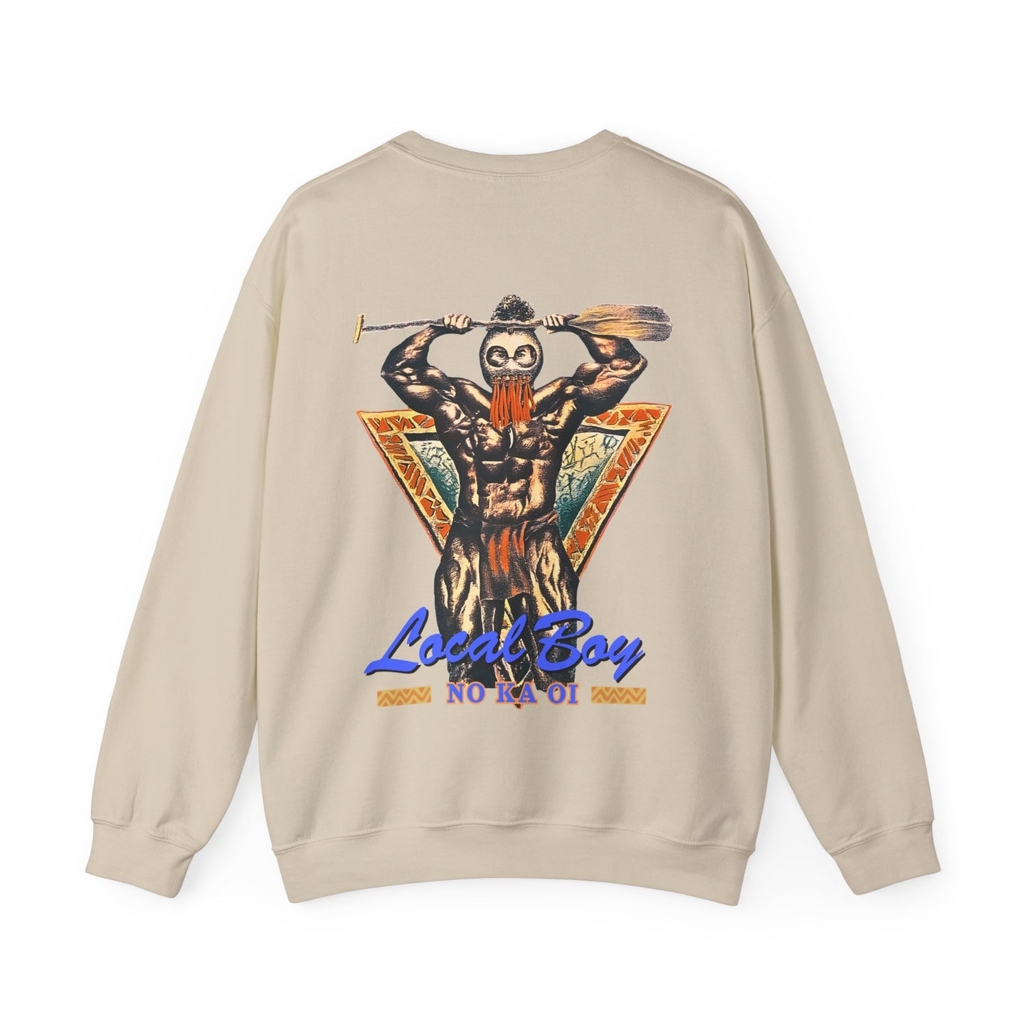 Hawaiian Strength Local Boy No Ka Oi Vintage Design 90s New Print Unisex Heavy Blend™ Crewneck Sweatshirt