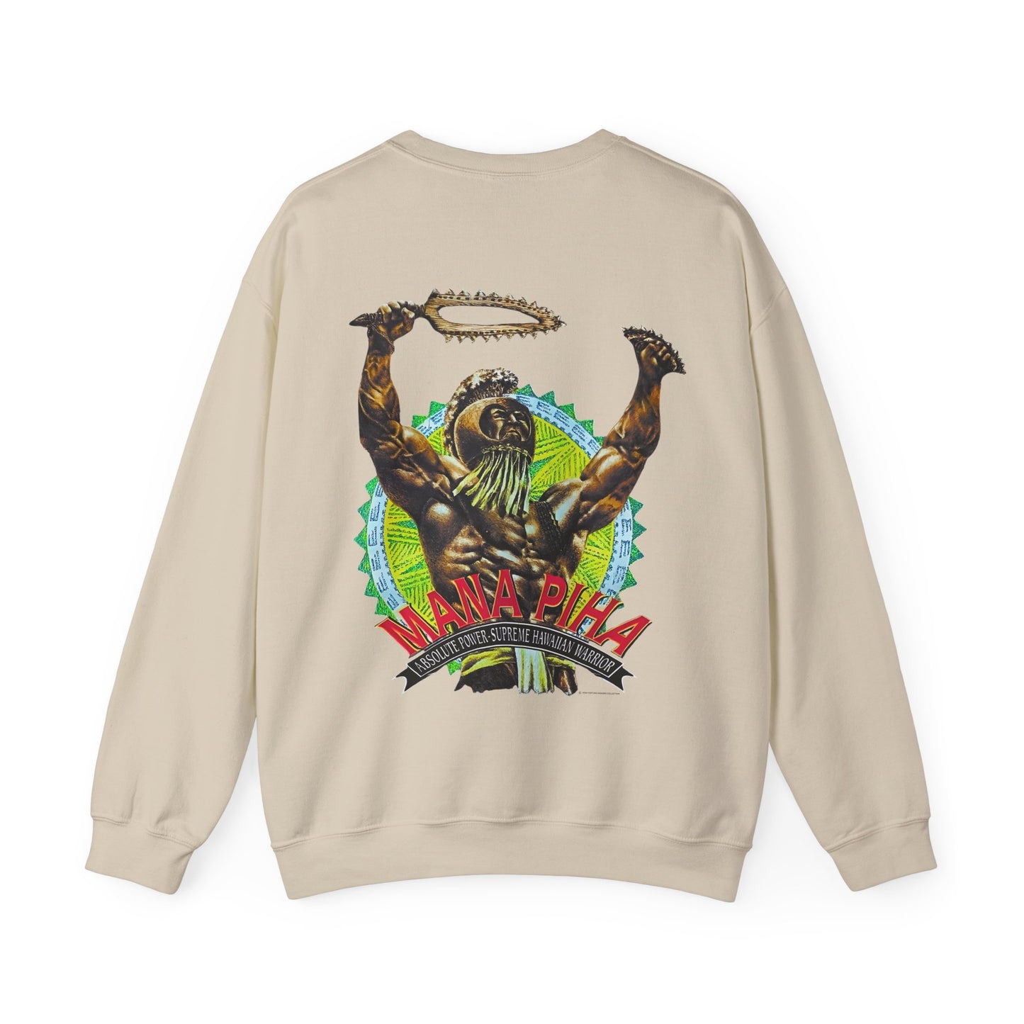 Hawaiian Strength Mana Piha Vintage Design 90s New Print Unisex Heavy Blend™ Crewneck Sweatshirt