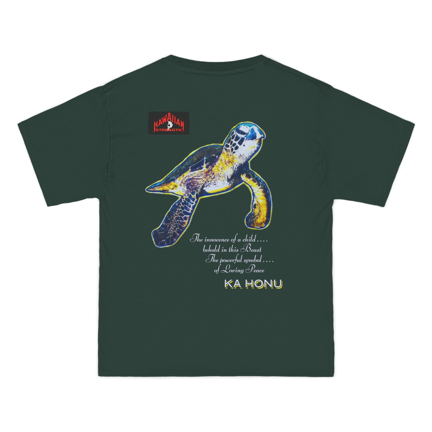 Hawaiian Strength Ka Honu Vintage Design 90s New Print Beefy-T® Short-Sleeve T-Shirt