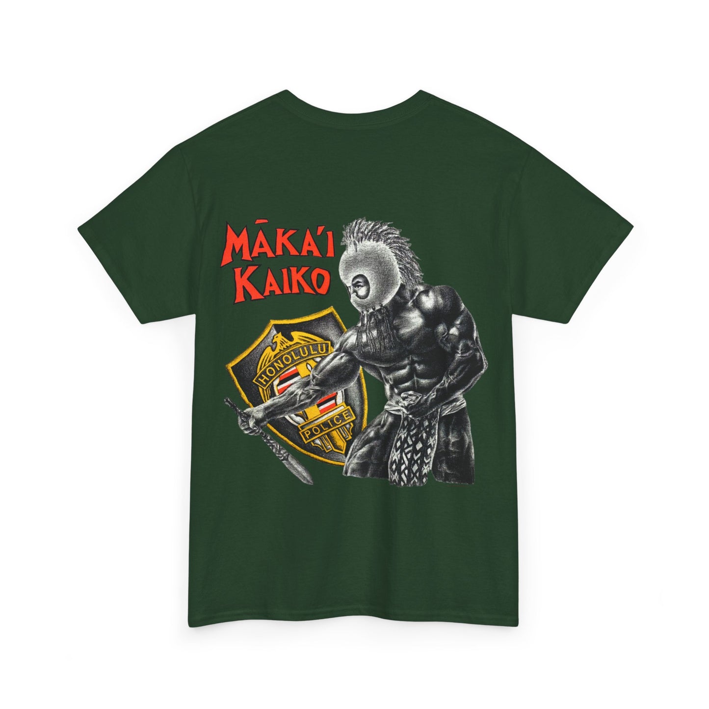 Hawaiian Strength Makai Kaiko Honolulu Police Vintage Design 90s New Print T-shirt Unisex Heavy Cotton Tee