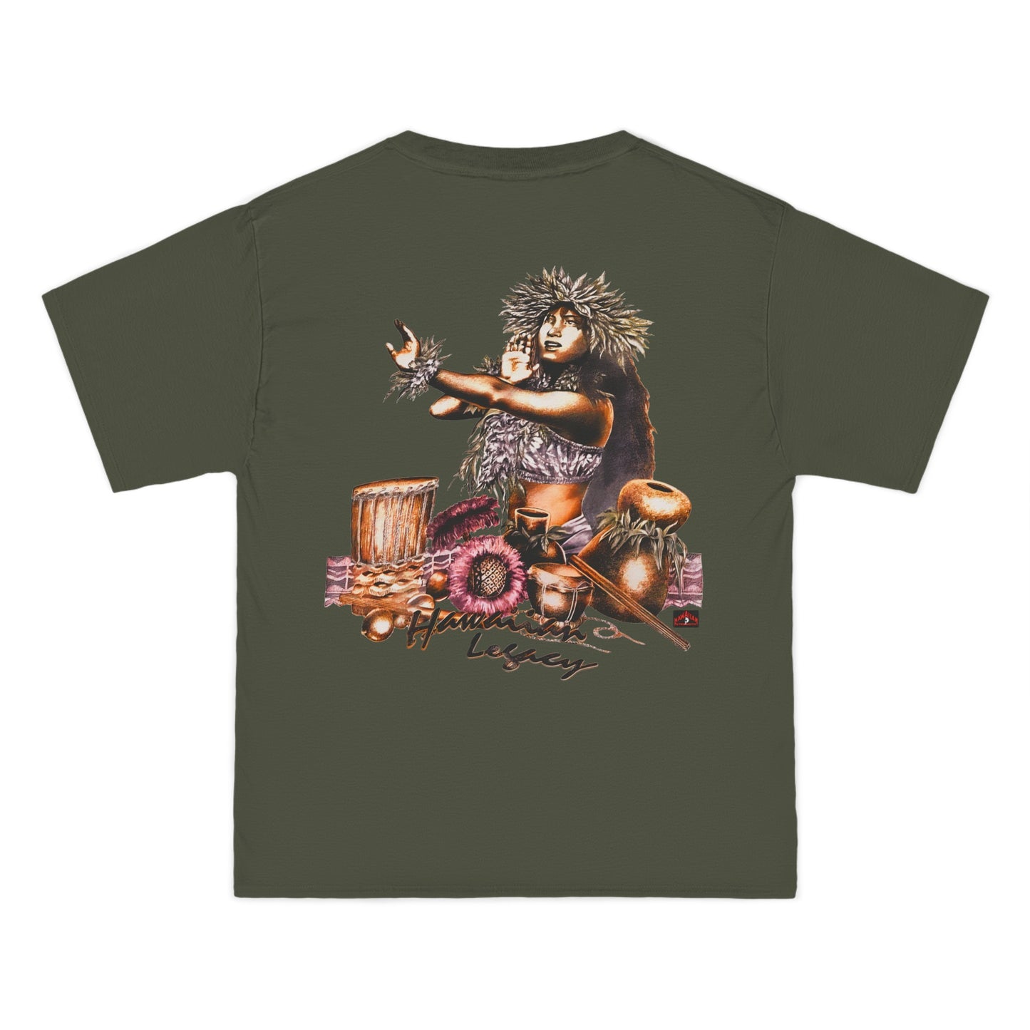 Hawaiian Strength Hawaiian Legacy Vintage Design 90s New Print Beefy-T® Short-Sleeve T-Shirt