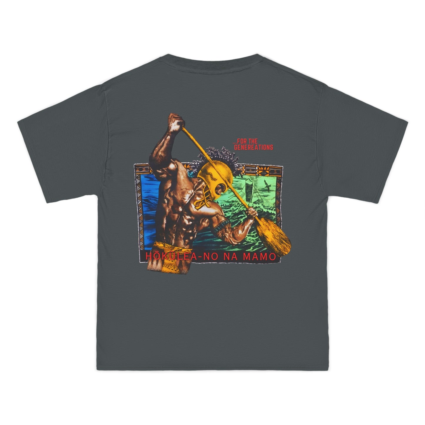Hawaiian Strength For The Generations Hokulea-no Na Mamo Vintage Design 90s New Print Beefy-T® Short-Sleeve T-Shirt