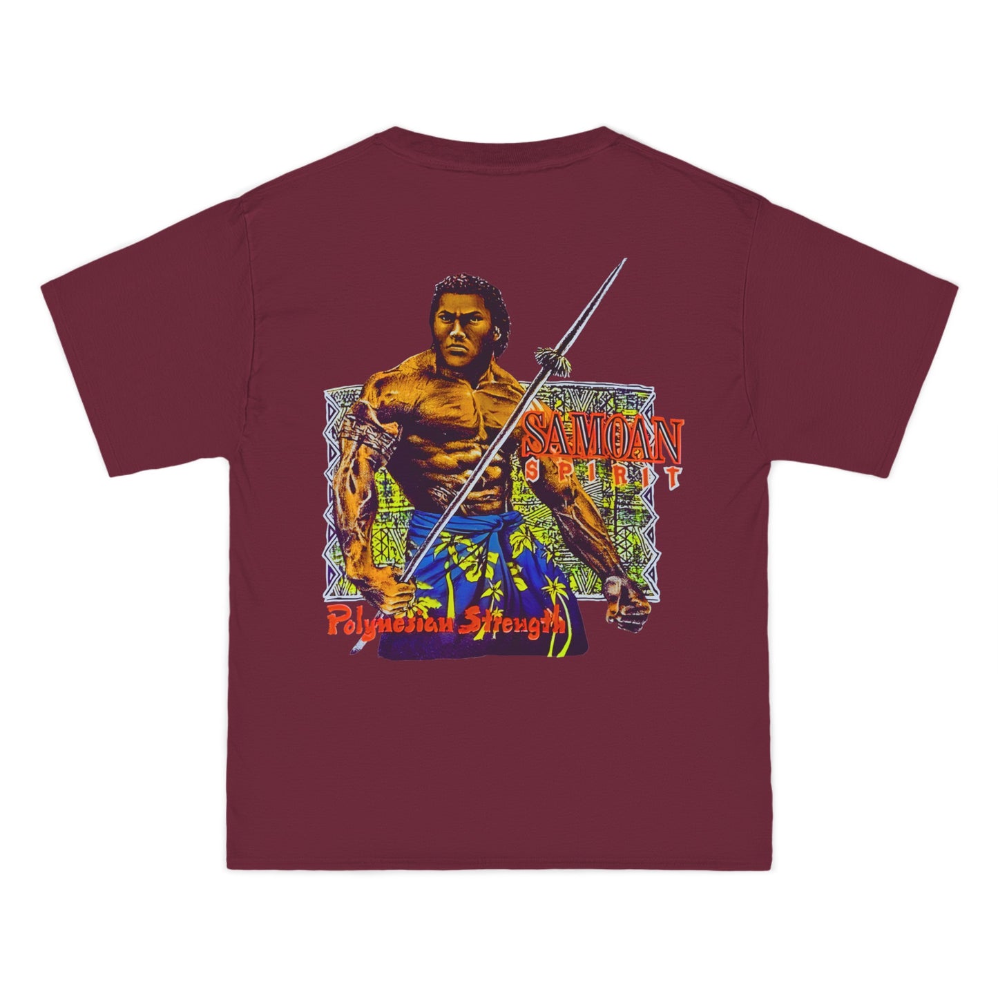 Samoan Strength Samoan Spirit Polynesian Strength Vintage Design 90s New Print Beefy-T® Short-Sleeve T-Shirt