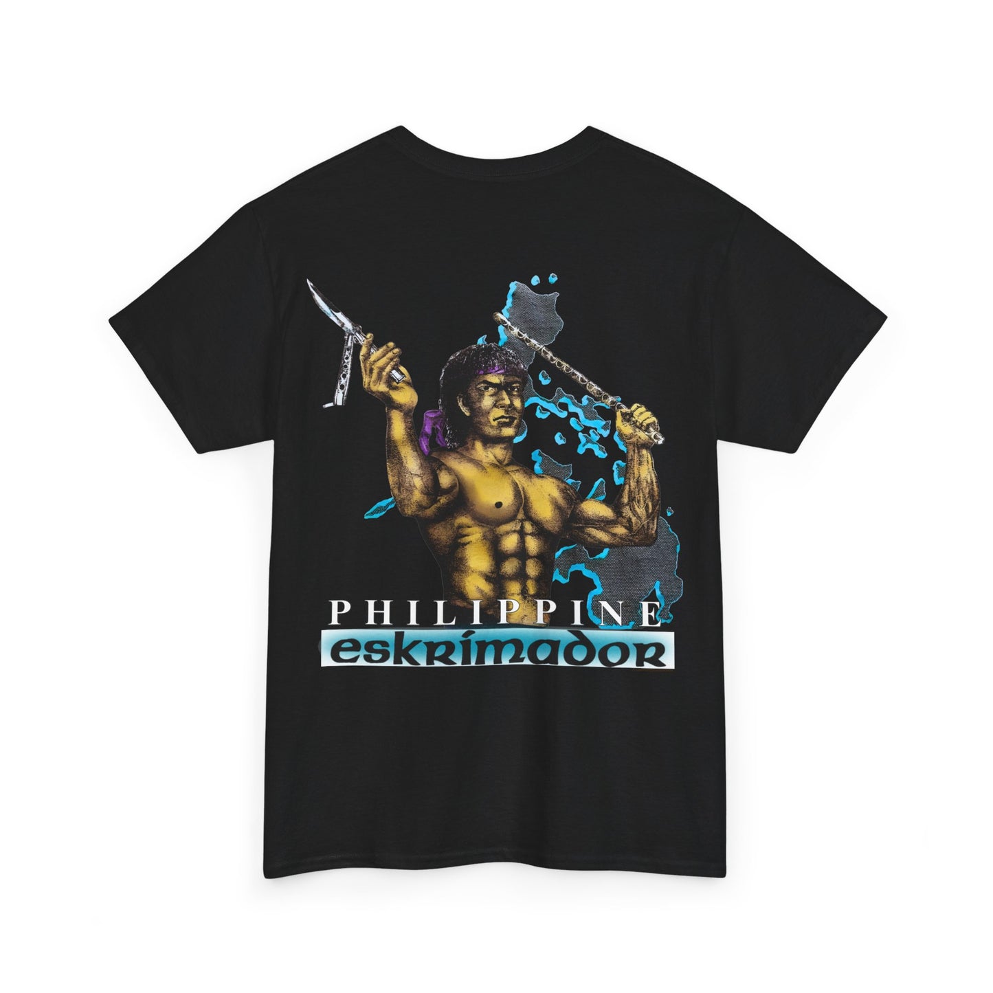 Filipino Strength Philippine Eskrimador Vintage Design 90s New Print Unisex Heavy Cotton Tee