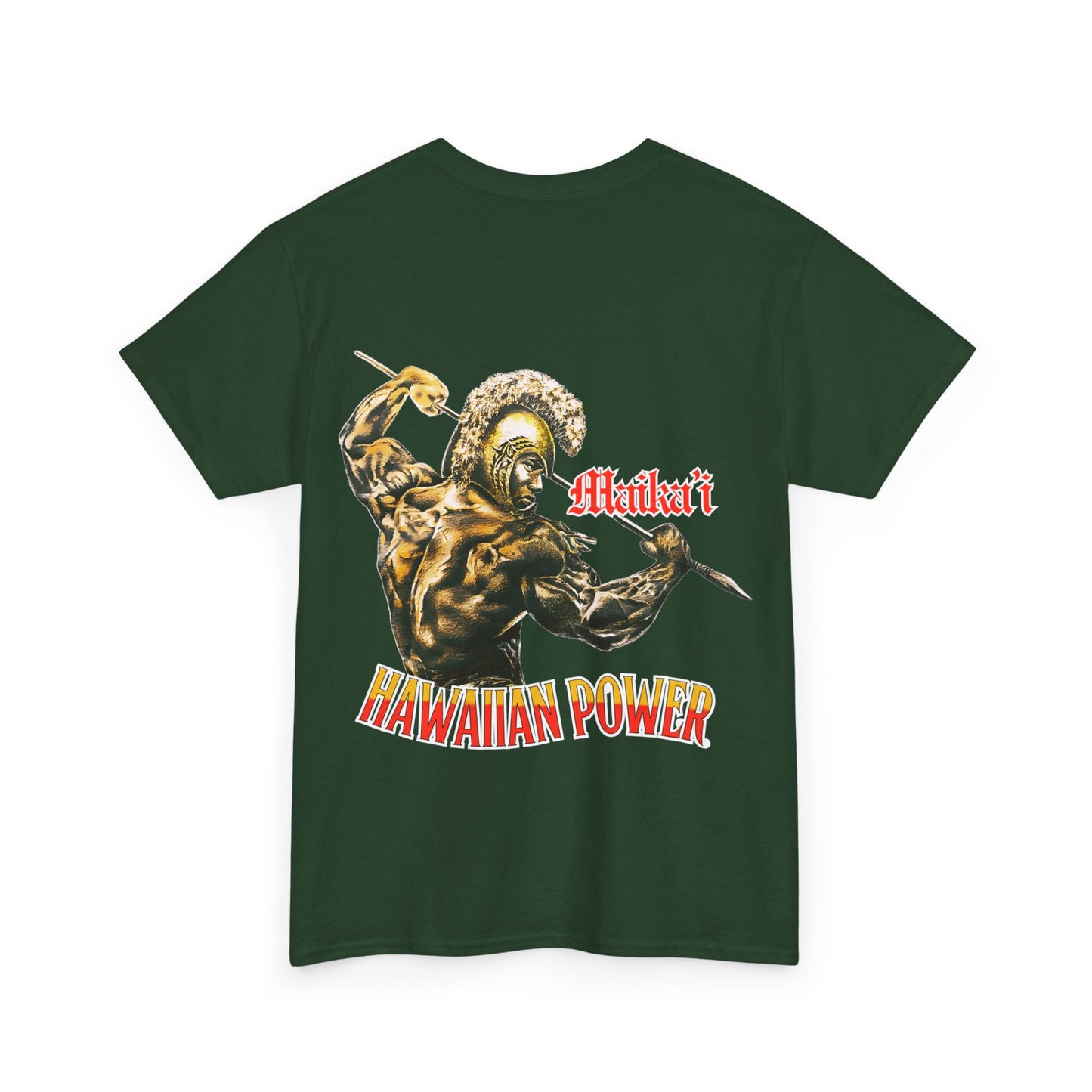 Hawaiian Strength Maika'i Hawaiian Power Vintage Design 90s New Print Unisex Heavy Cotton Tee