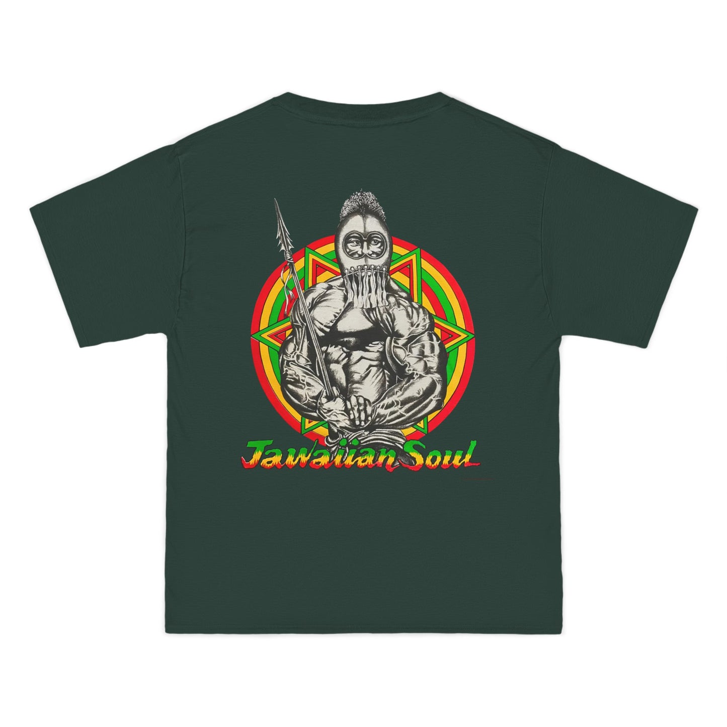 Jawaiian Strength Jawaiian Soul Vintage Design 90s New Print Beefy-T® Short-Sleeve T-Shirt
