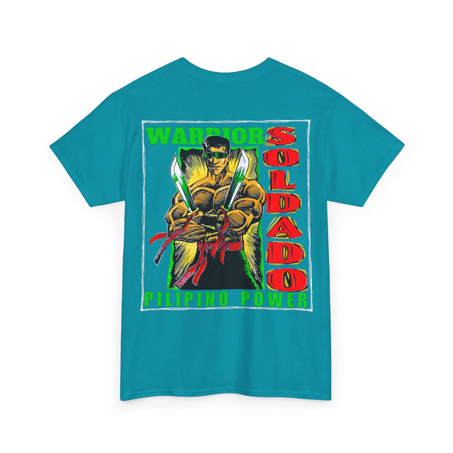 Filipino Strength Soldado Warrior Pilipino Power Vintage Design 90s New Print Unisex Heavy Cotton Tee