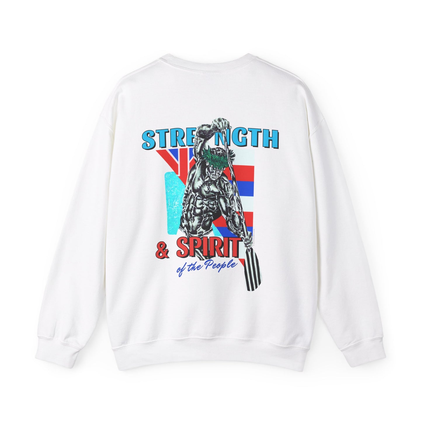 Hawaiian Strength Strength and Spirit of the People Vintage Design 90s New Print Unisex Heavy Blend™ Crewneck Sweatshirt