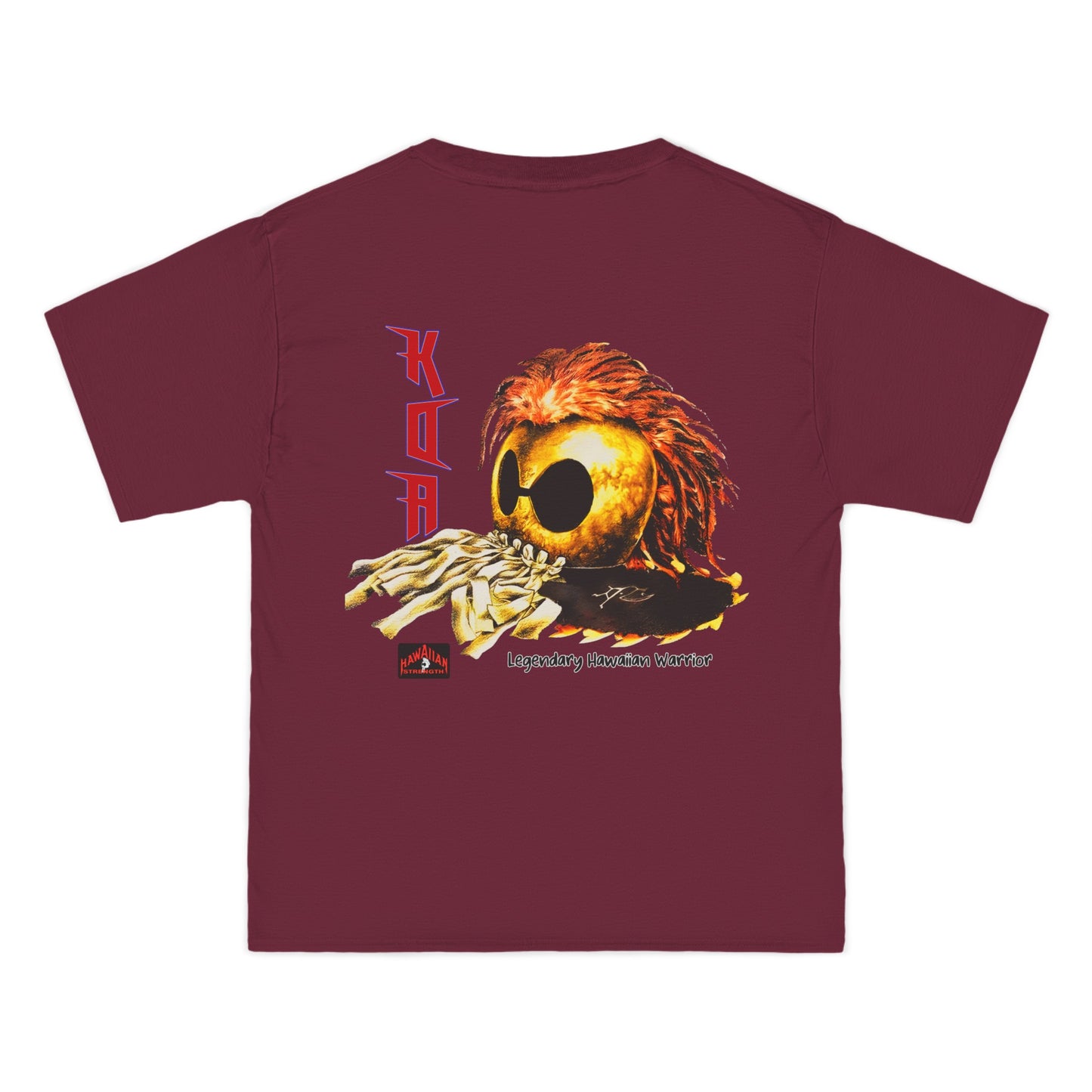 Hawaiian Strength Koa Legendary Hawaiian Warrior Vintage Design 90s New Print Beefy-T® Short-Sleeve T-Shirt