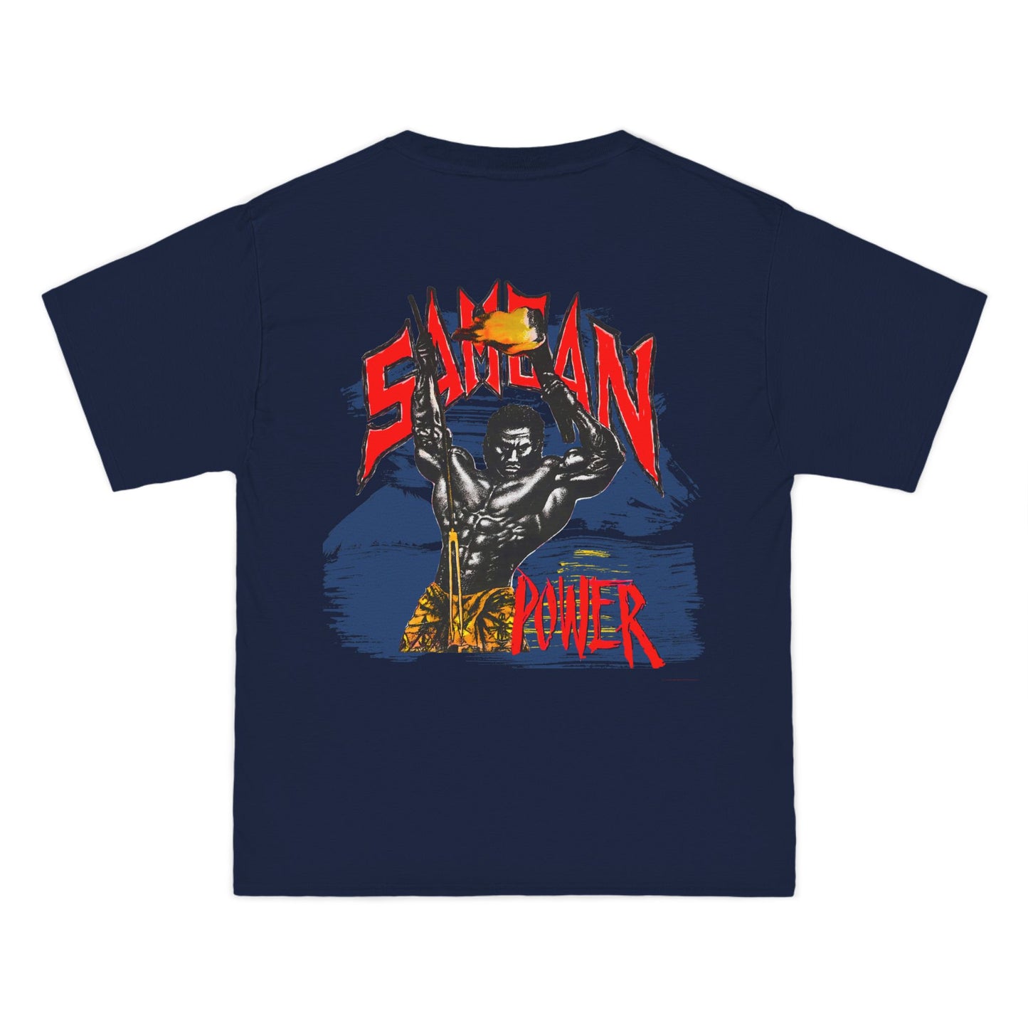 Samoan Strength Samoan Power Vintage Design 90s New Print Beefy-T® Short-Sleeve T-Shirt