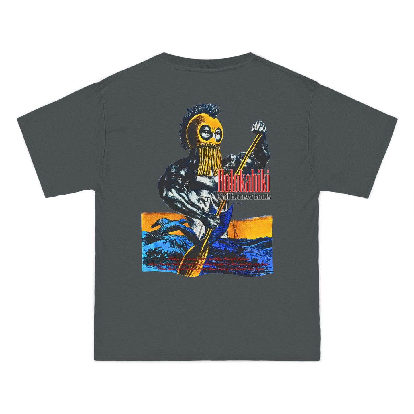 Hawaiian Strength Holokahiki Sail to New Lands Vintage Design 90s New Print Beefy-T® Short-Sleeve T-Shirt