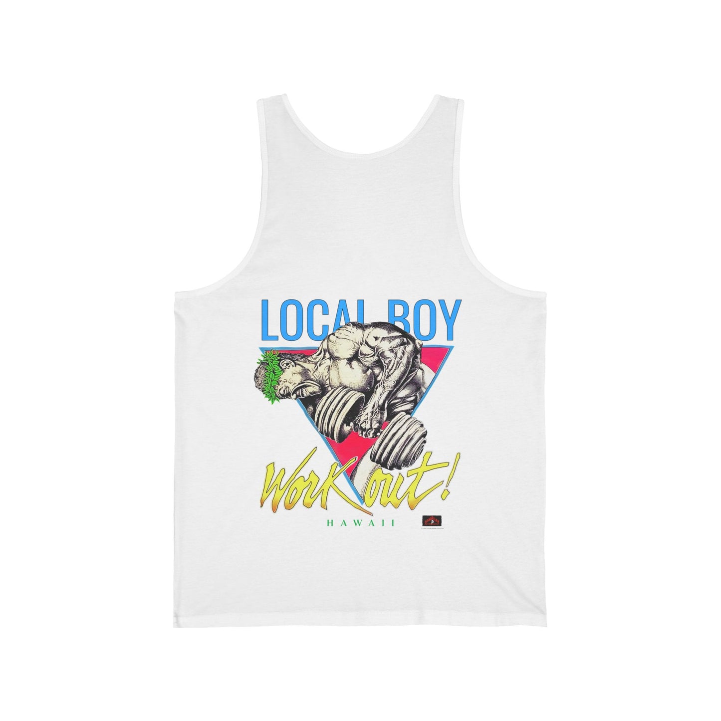 Hawaiian Strength Local Boy Work Out Hawaii Vintage 90s Design New Print Unisex Jersey Tank