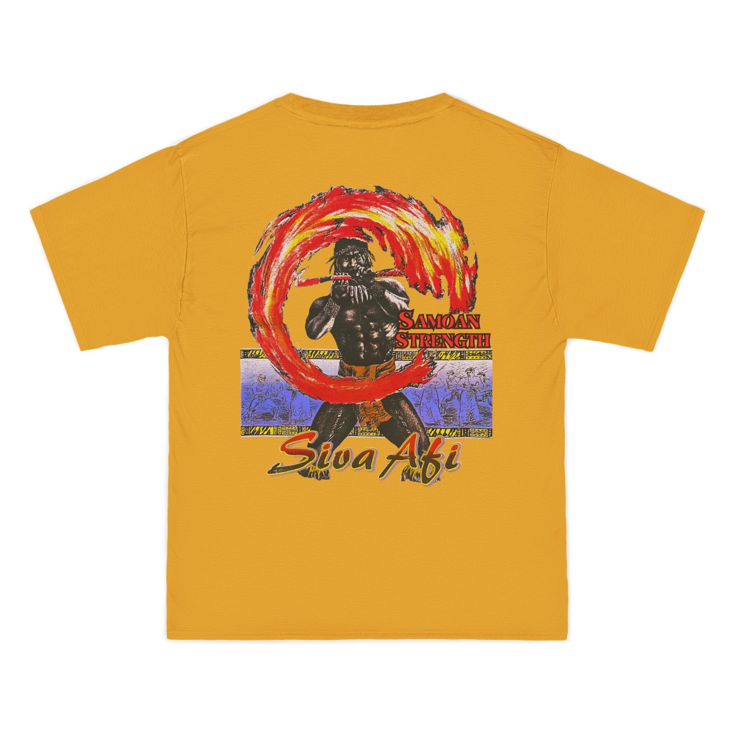 Samoan Strength Siva Afi Vintage Design 90s New Print Beefy-T® Short-Sleeve T-Shirt