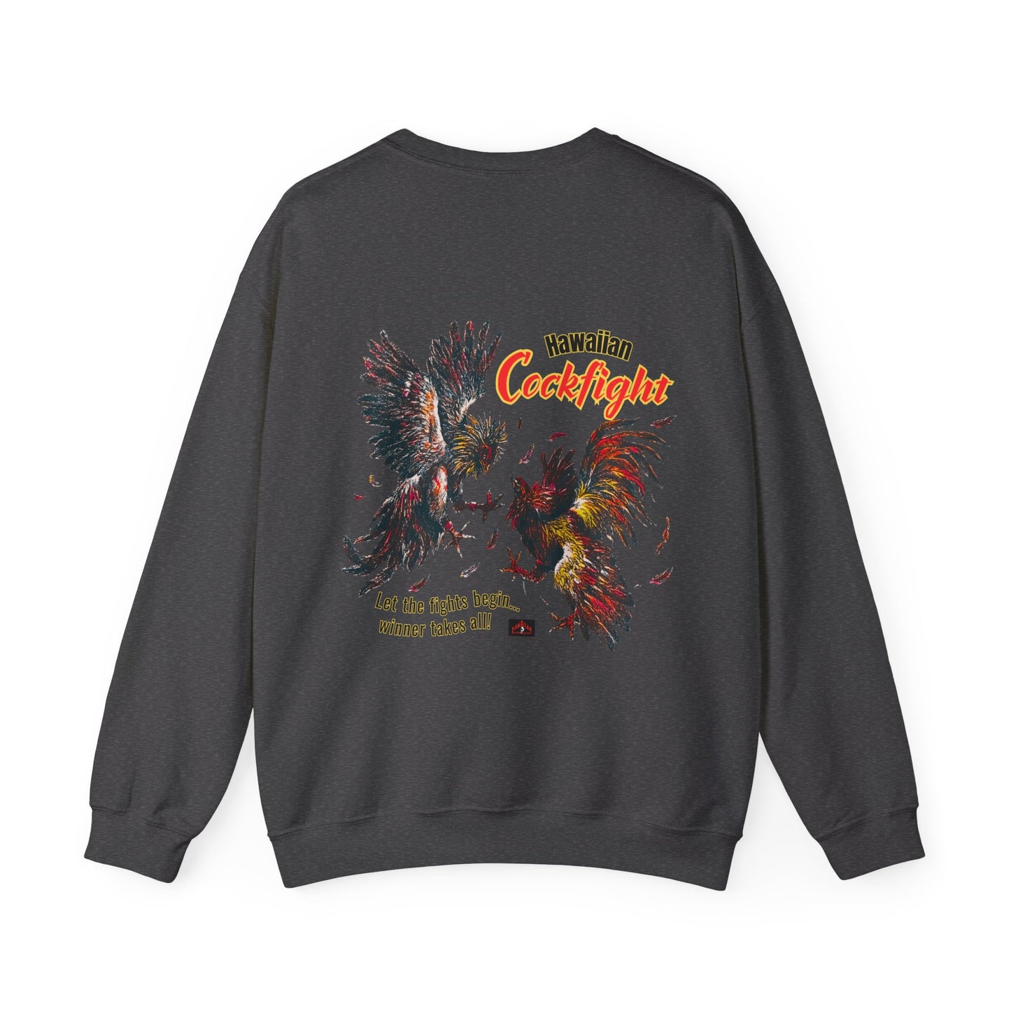 Hawaiian Strength Hawaiian Cockfight Vintage Design 90s New Print Unisex Heavy Blend™ Crewneck Sweatshirt