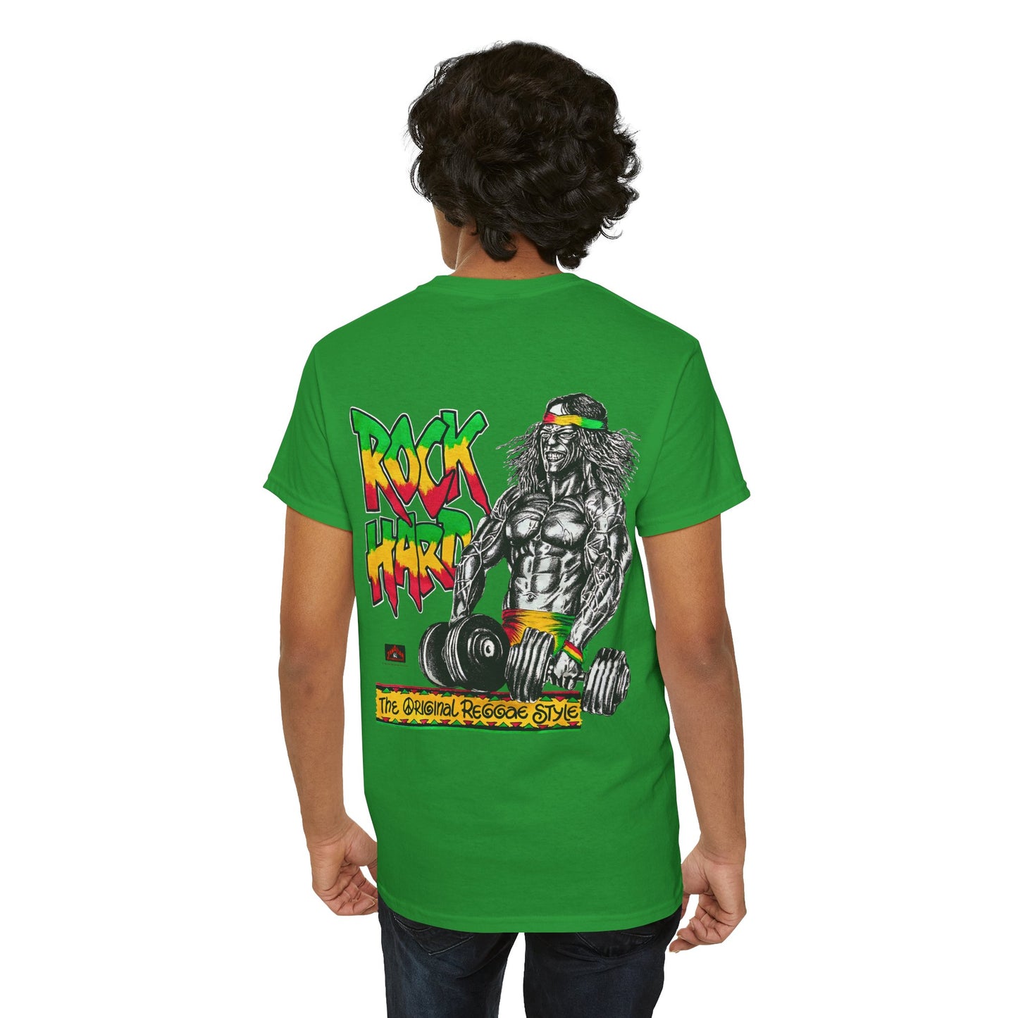 Jawaiian Strength Rock Hard The Original Reggae Style Vintage 90s Design New Print Unisex Heavy Cotton Tee