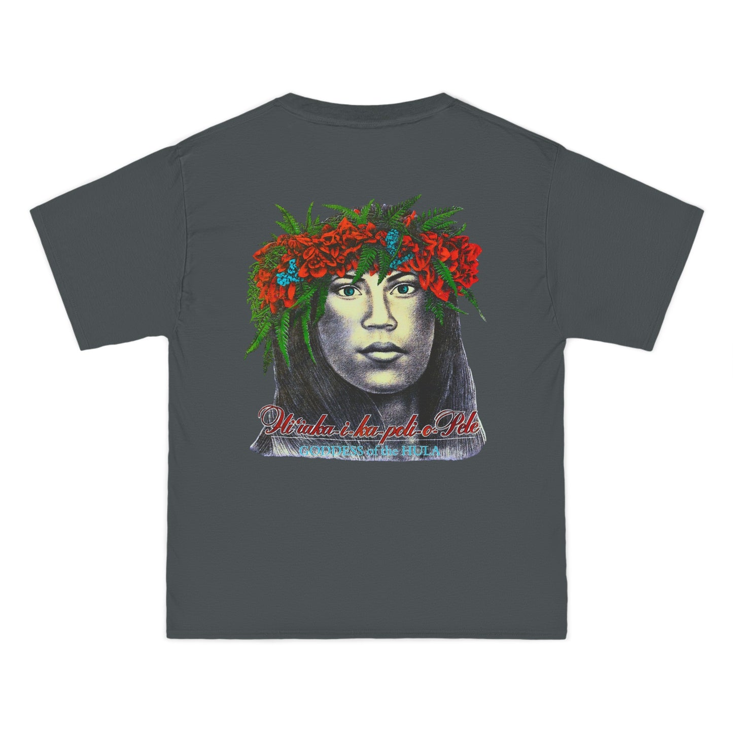 Hawaiian Strength Goddess of the Hula Hi'iaka-i-ka-poli-o-Pele Vintage Design 90s New Print Beefy-T®  Short-Sleeve T-Shirt