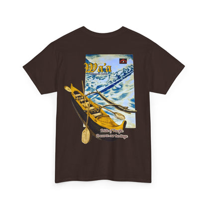 Hawaiian Strength Hawaiian Canoe Wa'a Pride of Pacific Preserve our Heritage Vintage Design 90s New Print T-shirt Unisex Heavy Cotton Tee